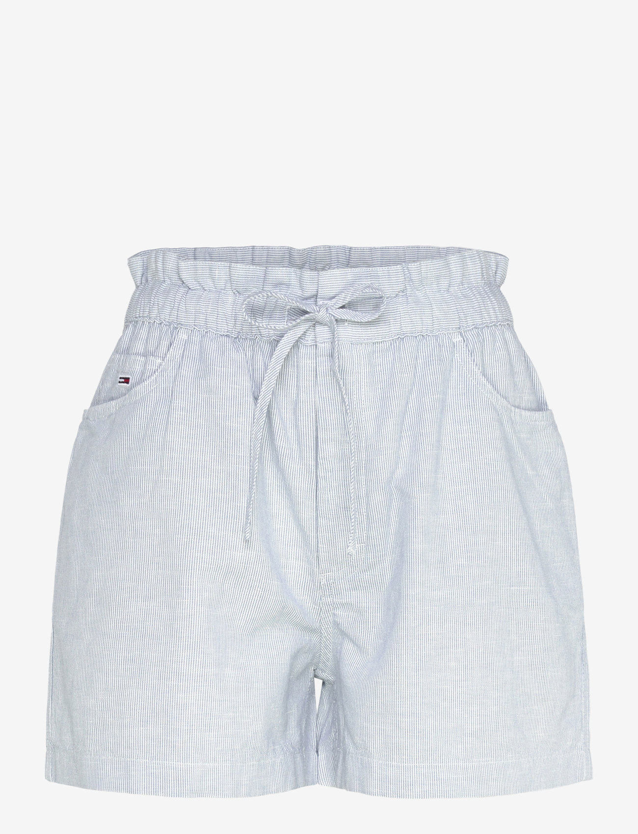 Tommy Jeans - TJW COTTON LINEN SHORT - paper bag shorts - colorado blue / stripe - 1