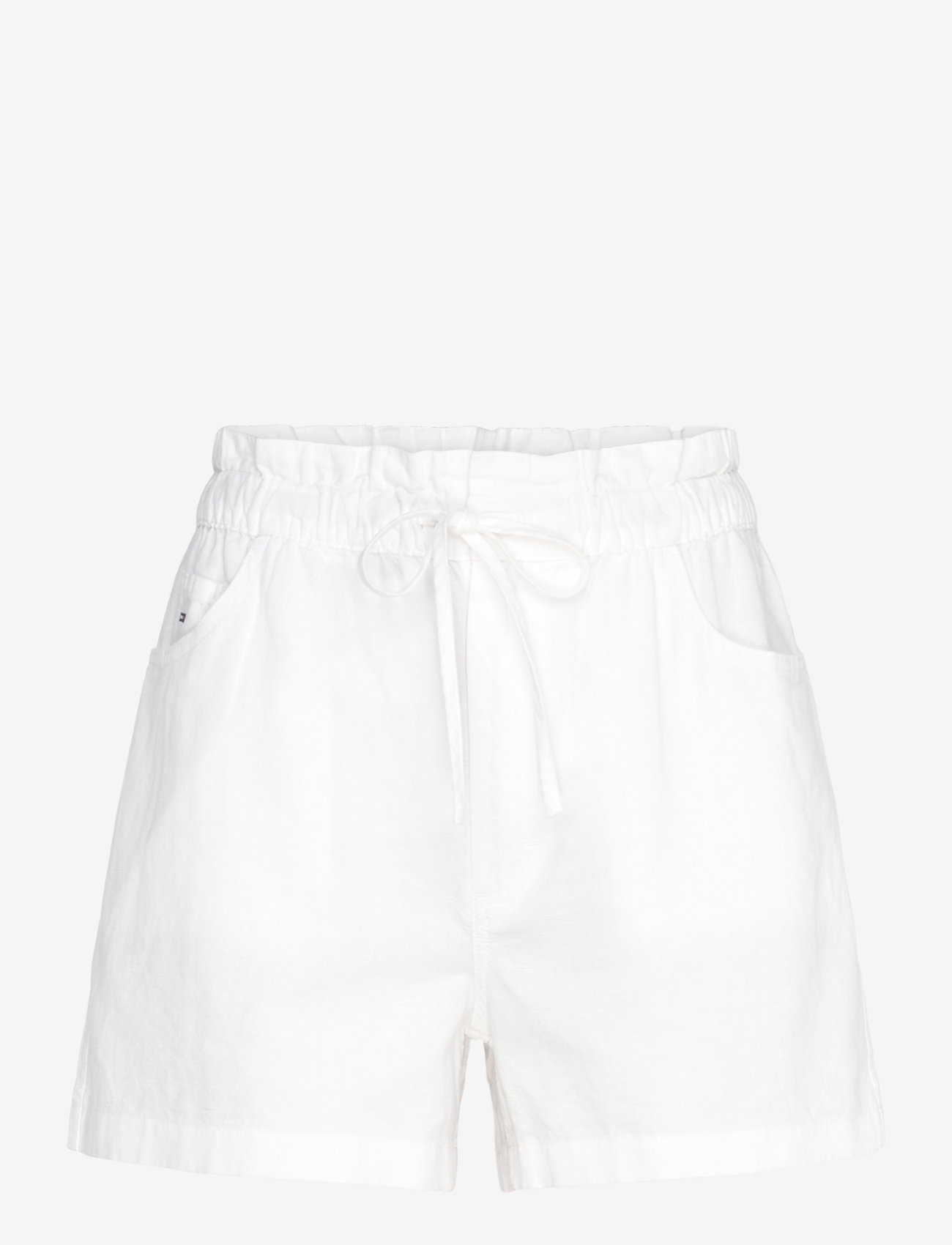 Tommy Jeans - TJW COTTON LINEN SHORT - paper bag shorts - ecru - 1
