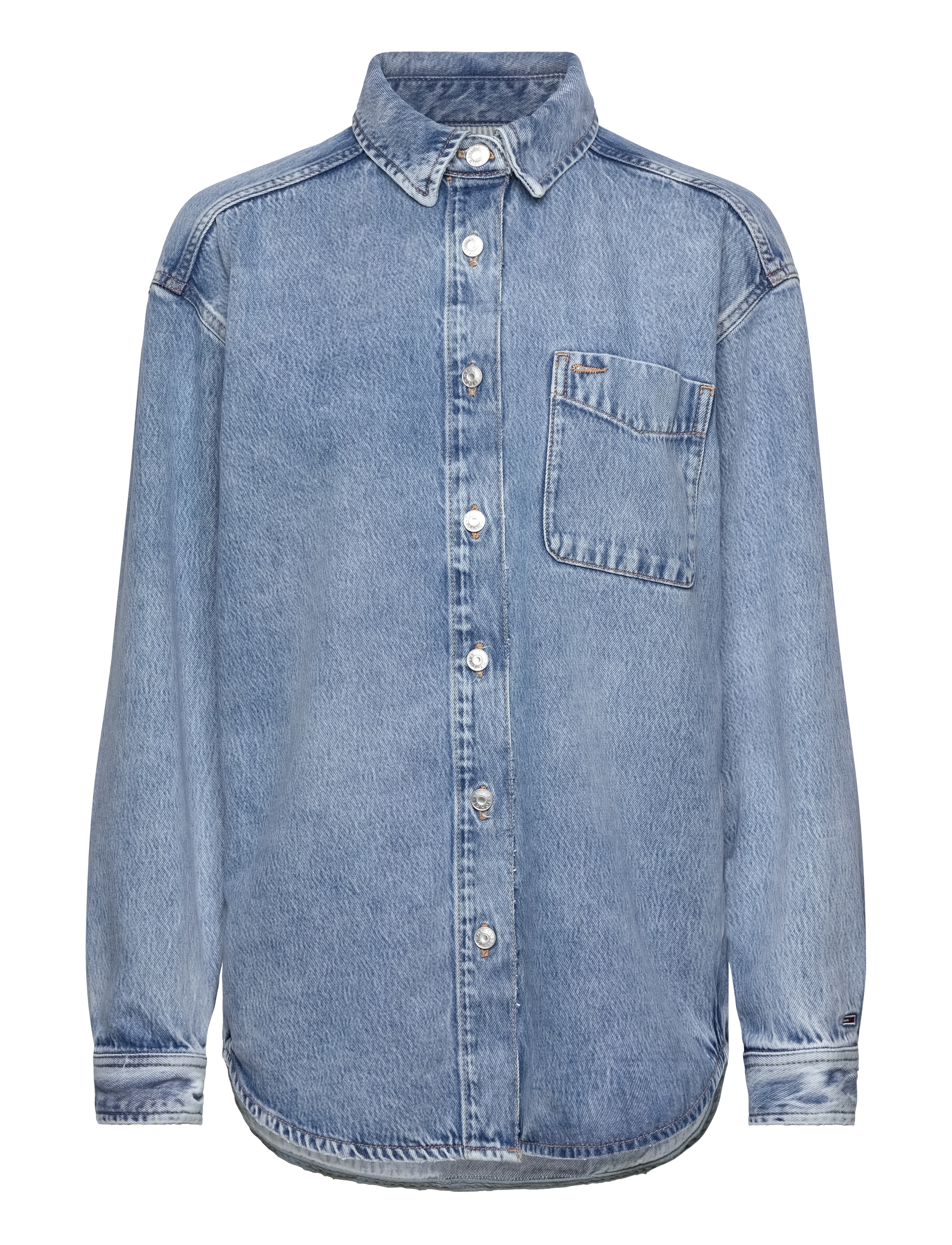 Tommy Jeans RELAXED LS SHIRT BI6011 - Skjorter - DENIM LIGHT / blue