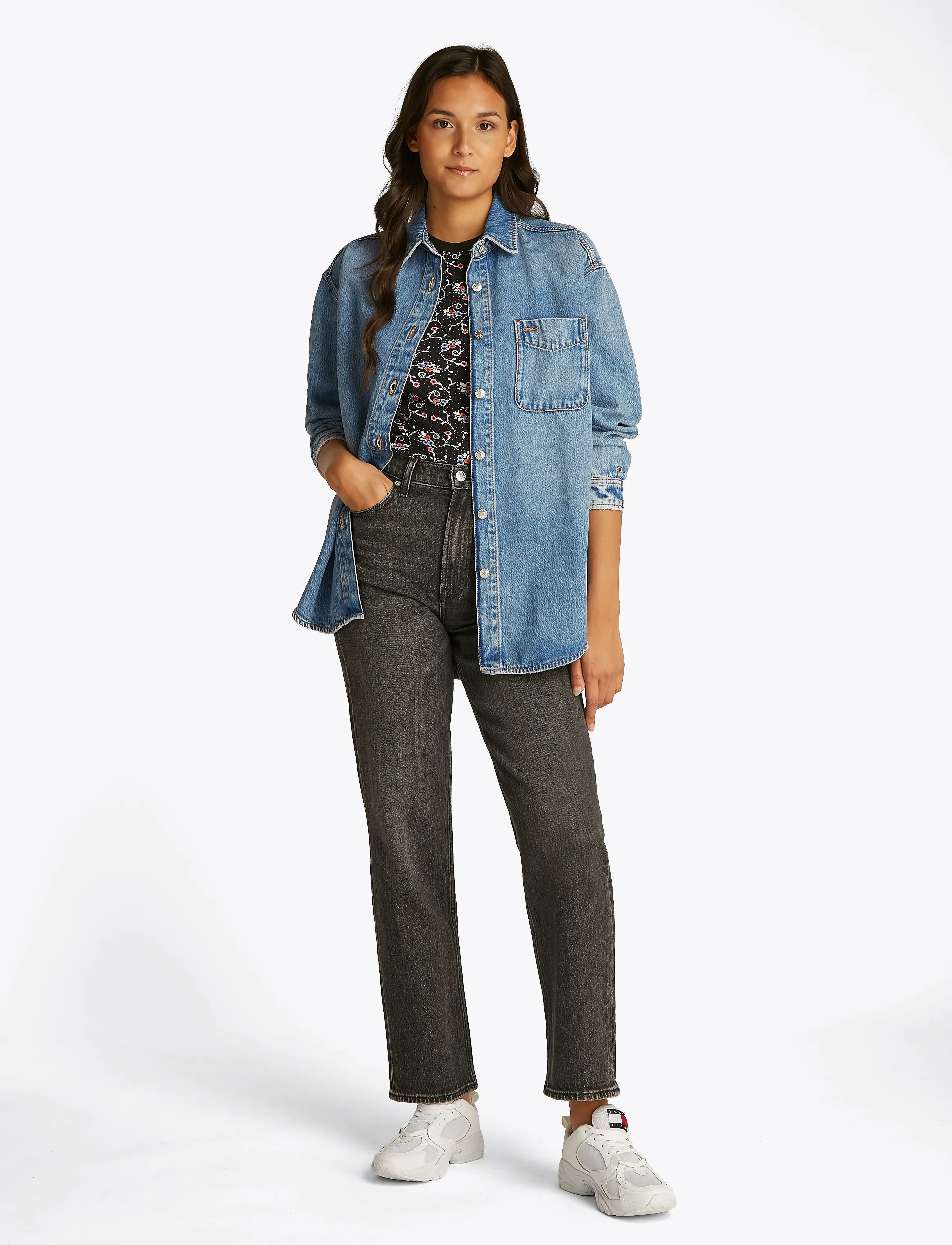 Tommy Jeans - RELAXED LS SHIRT BI6011 - denimskjorter - denim light - 4