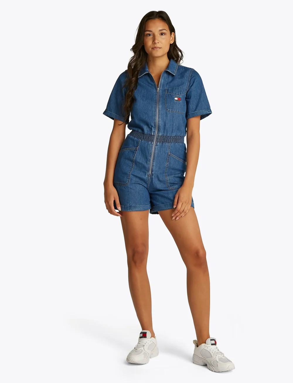 Tommy Jeans - TJW LT DENIM PLAYSUIT - jeanskleider - denim medium - 4