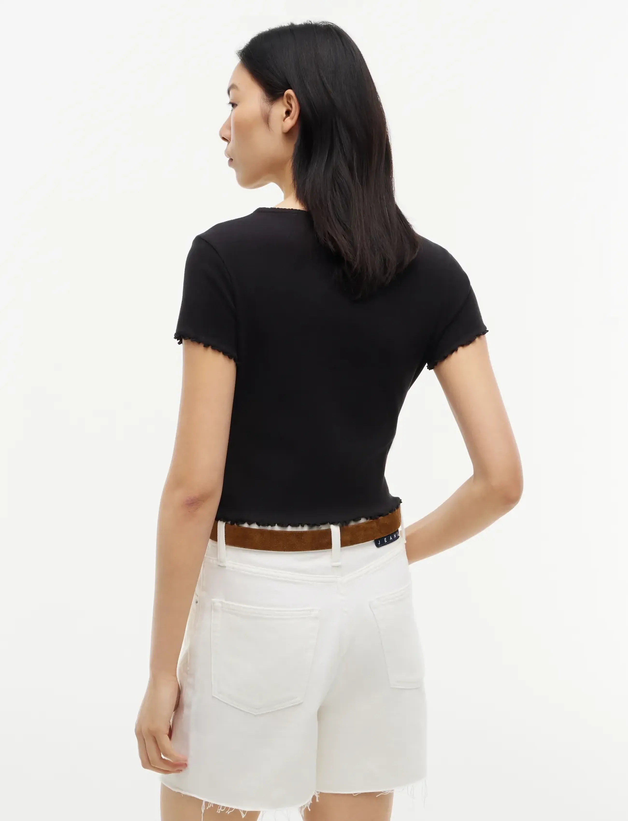 Tommy Jeans - Button Down Rib Top - die niedrigsten preise - black - 2