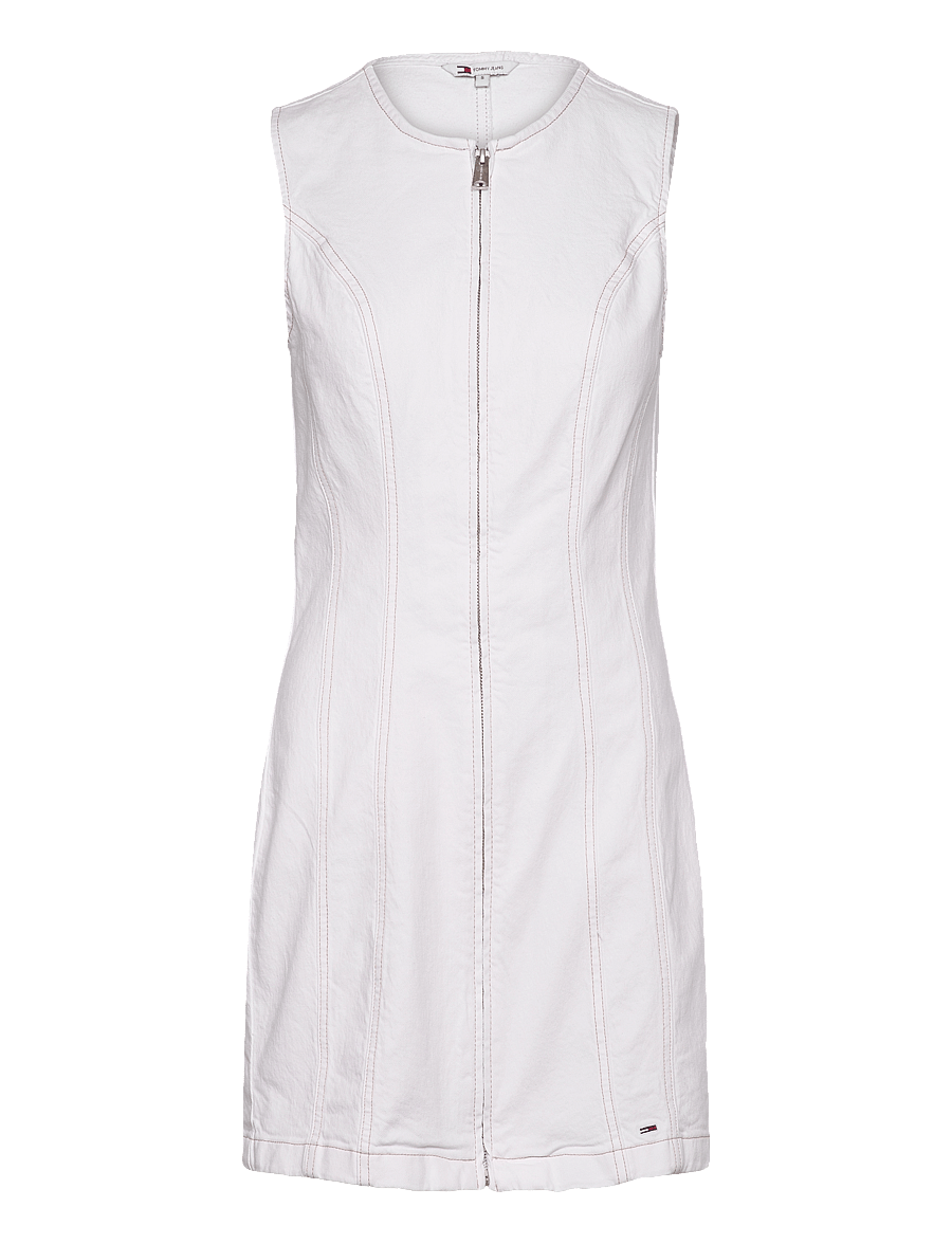 Tommy Jeans - SLVLS SLIM DRESS BI6190 - jeanskleider - denim white - 1