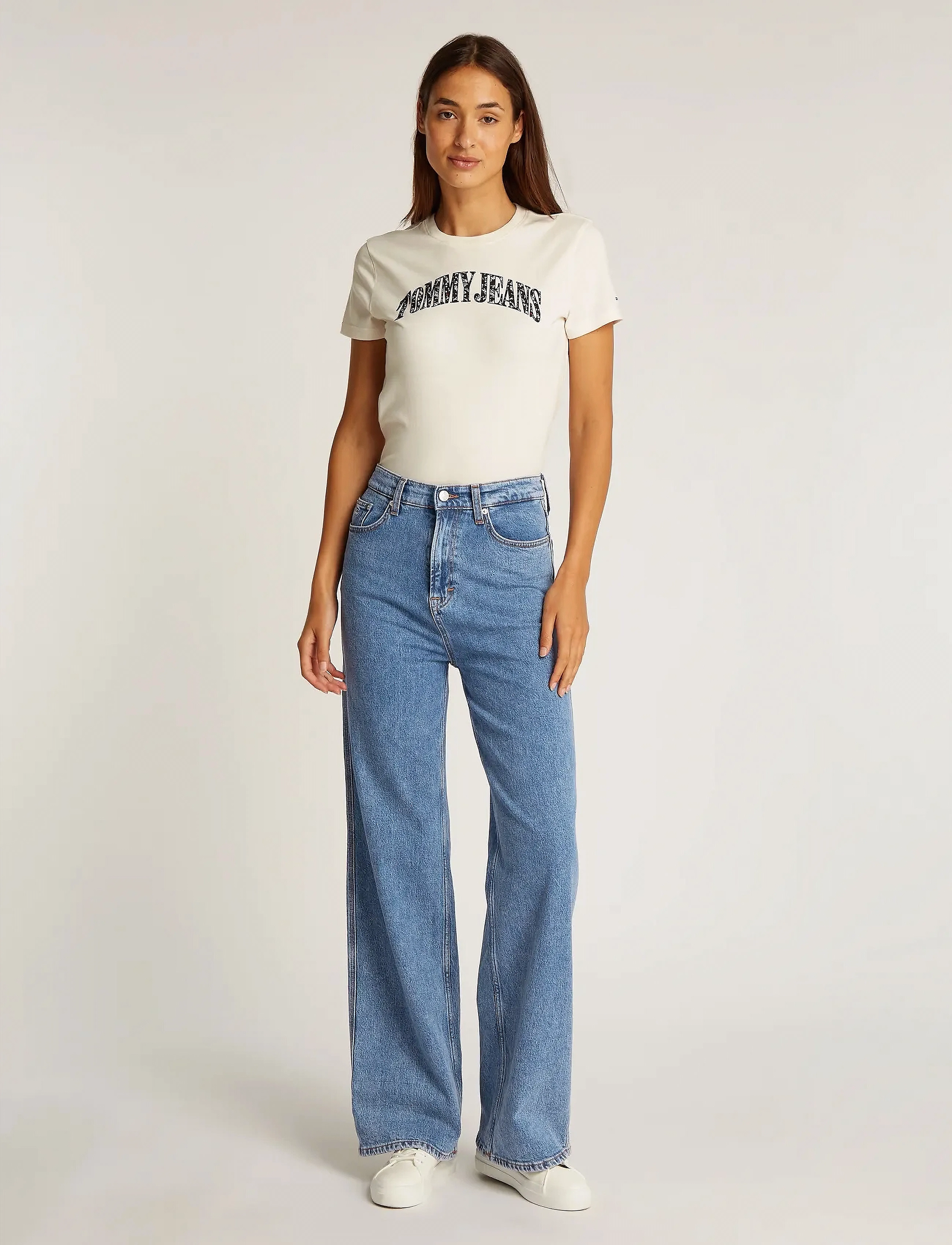 Tommy Jeans - CLAIRE HGH WD AI4136 - jeans met wijde pijpen - denim medium - 0