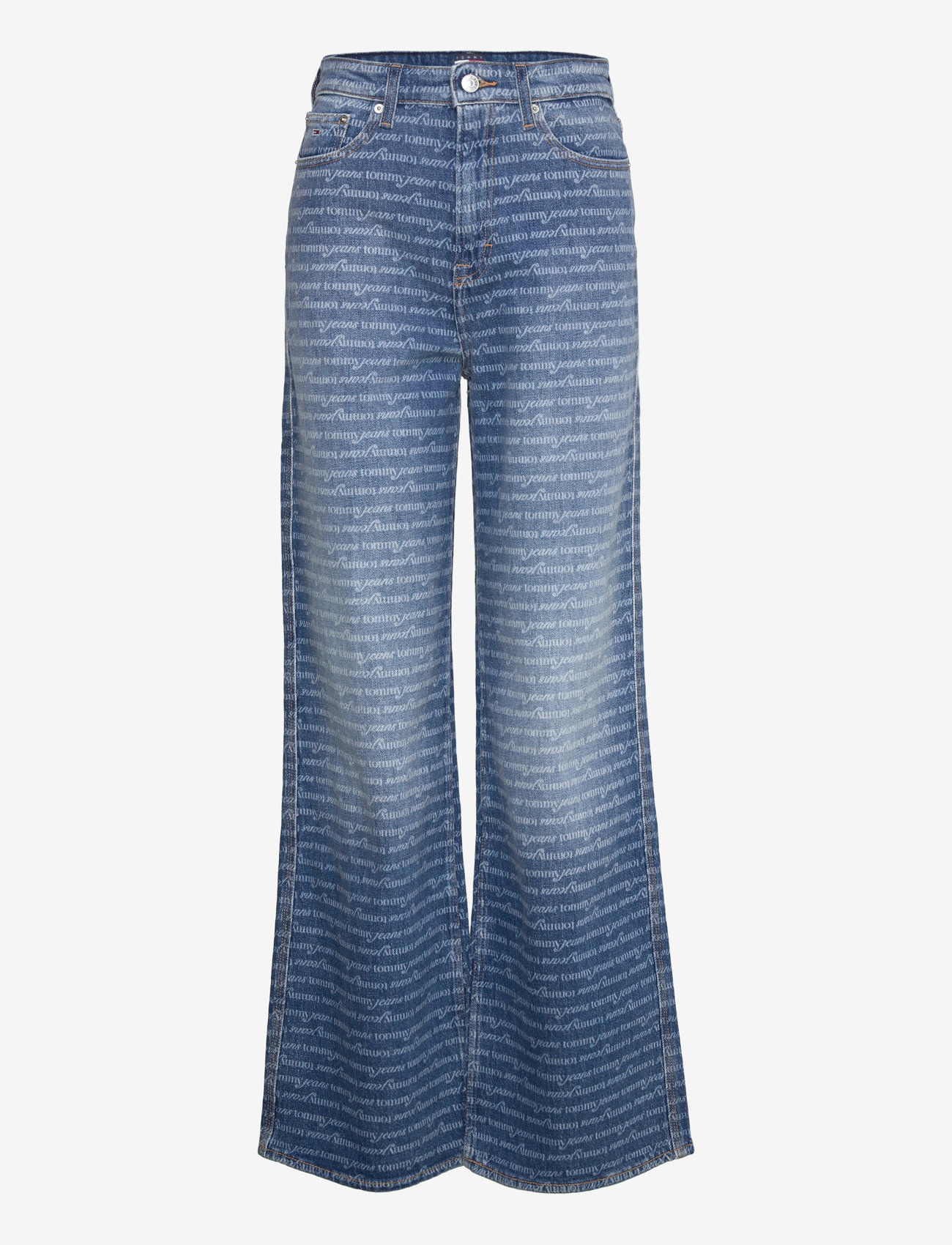 Tommy Jeans - CLAIRE HR WD AI6154 - hosen mit weitem bein - denim dark - 0