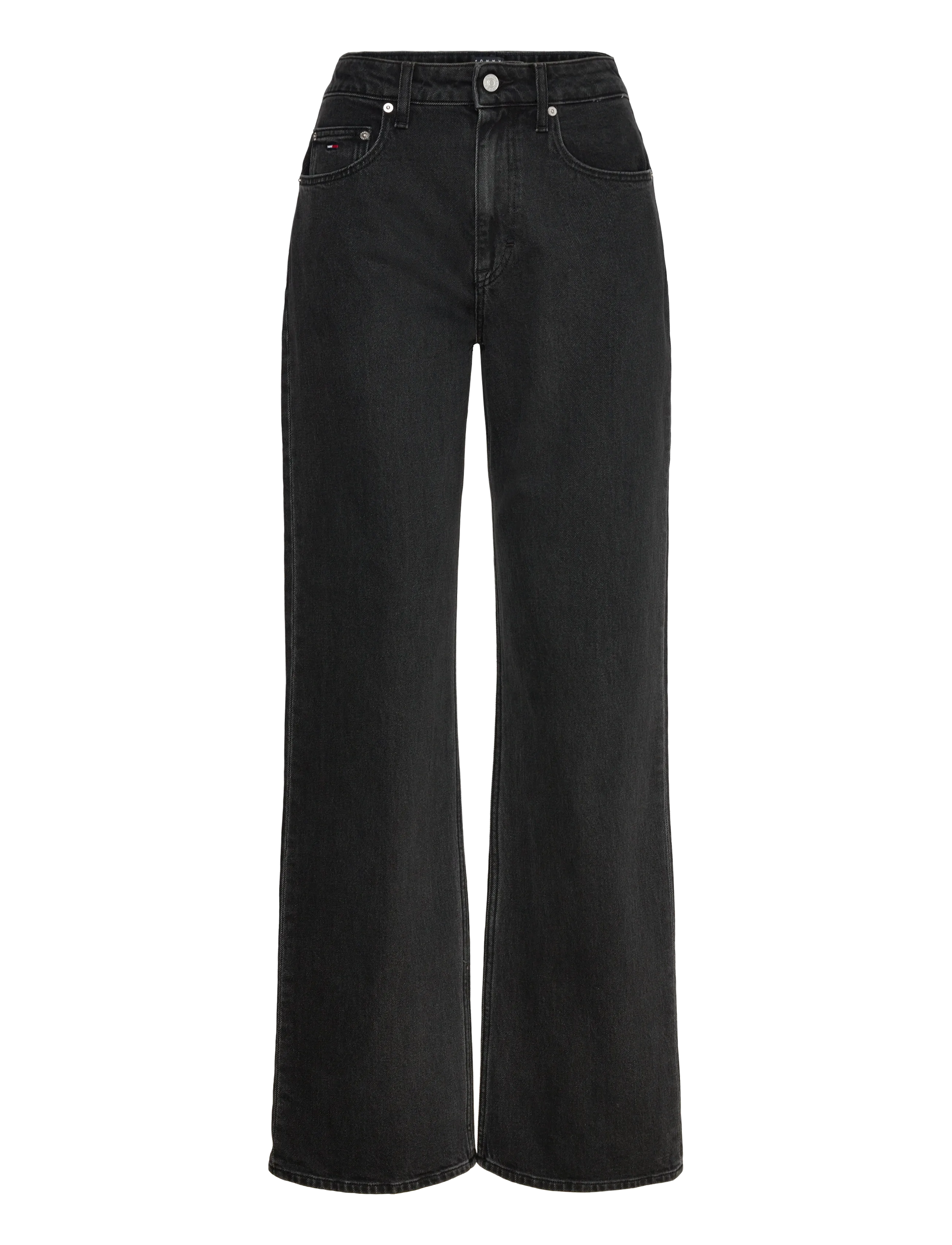 Tommy Jeans MIA MR RLXD STR  AI4181 - Laia säärega teksad - DENIM BLACK / black