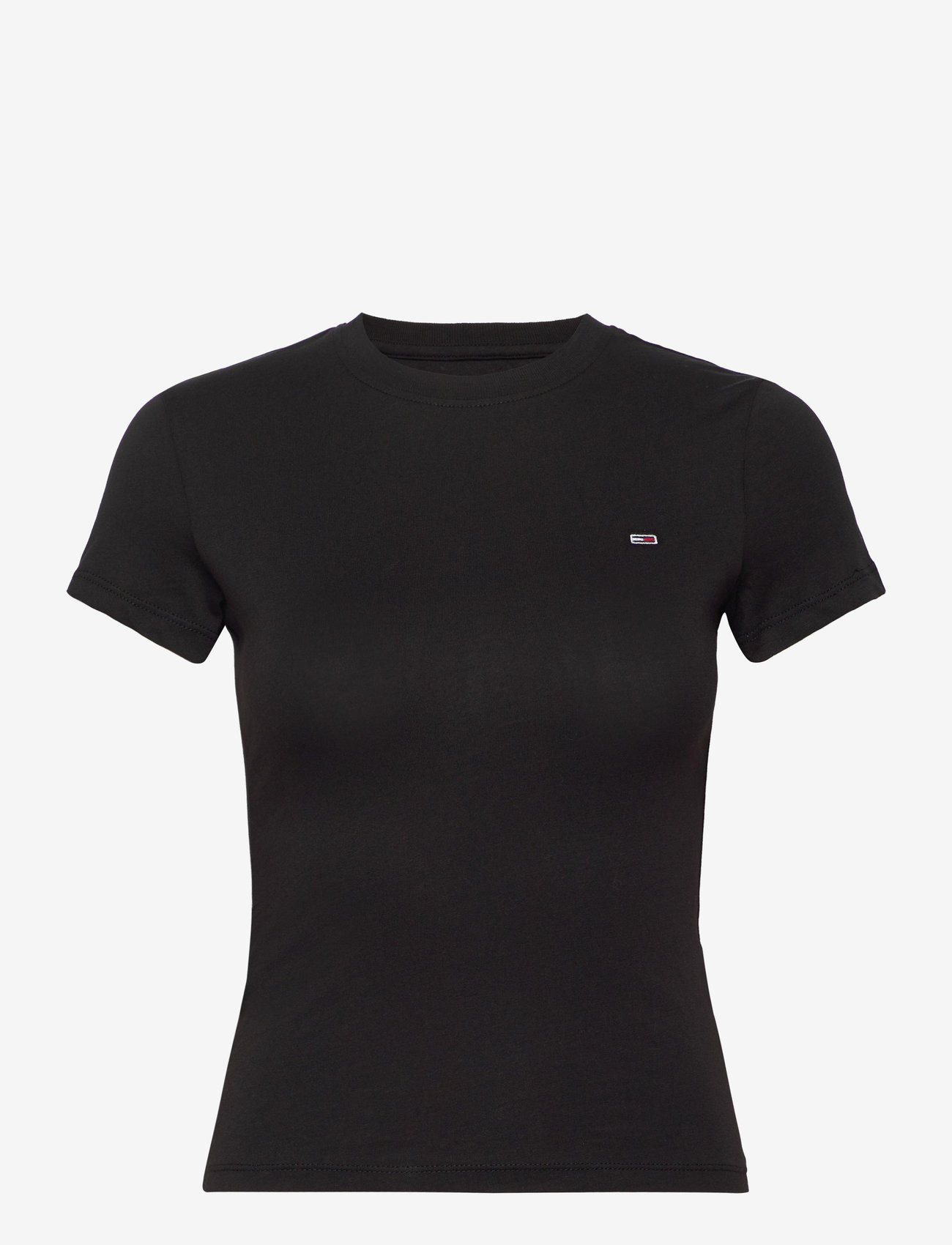 Tommy Jeans - TJW SLIM C-NECK TEE - t-särgid - black - 1