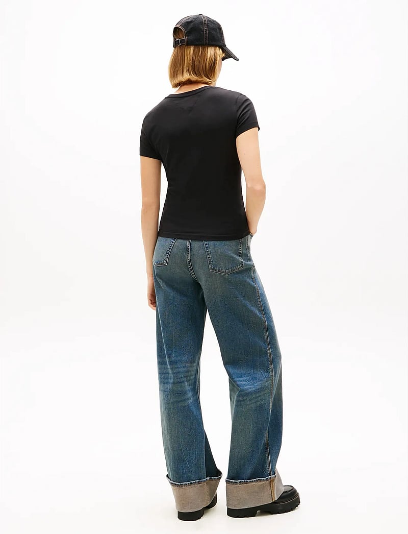 Tommy Jeans - TJW SLIM C-NECK TEE - t-särgid - black - 3