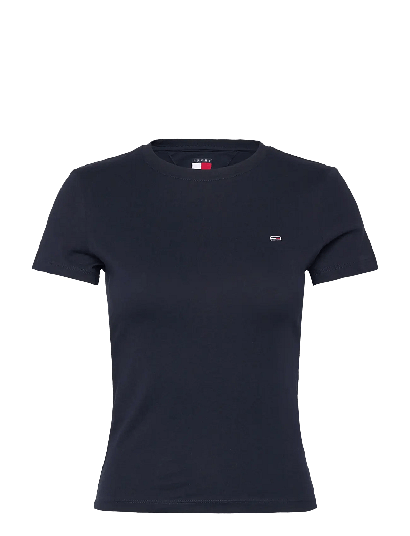 Tommy Jeans - TJW SLIM C-NECK TEE - t-shirts - dark night navy - 1