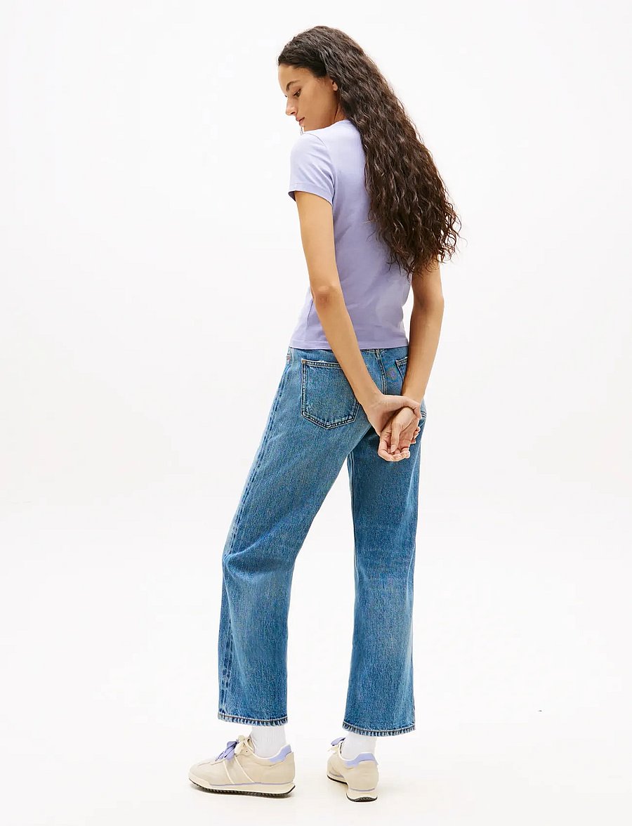 Tommy Jeans - TJW SLIM C-NECK TEE - t-shirts - periwinkle dusk - 3