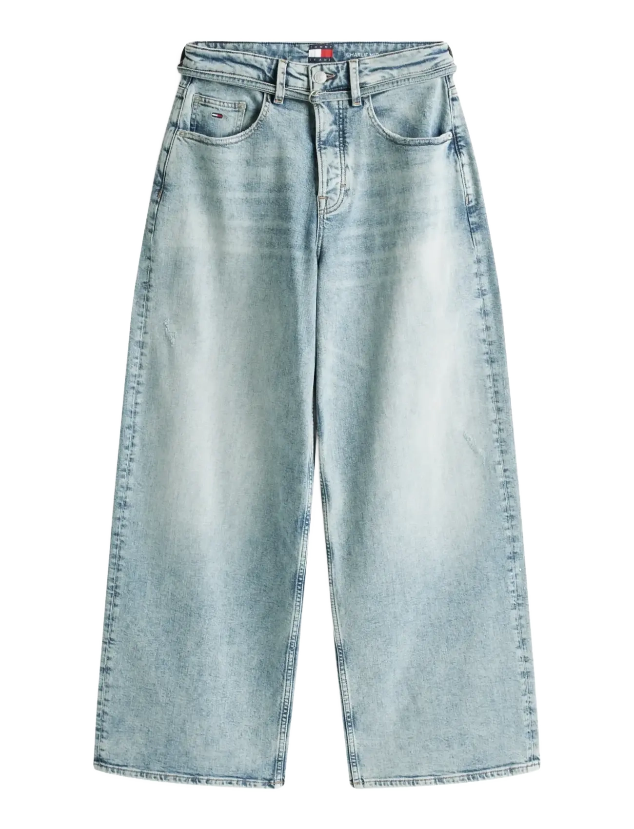 Tommy Jeans CHARLIE MR LS WD BELT CBF CI6137 - Jeans - DENIM MID LIGHT BLUE / blue