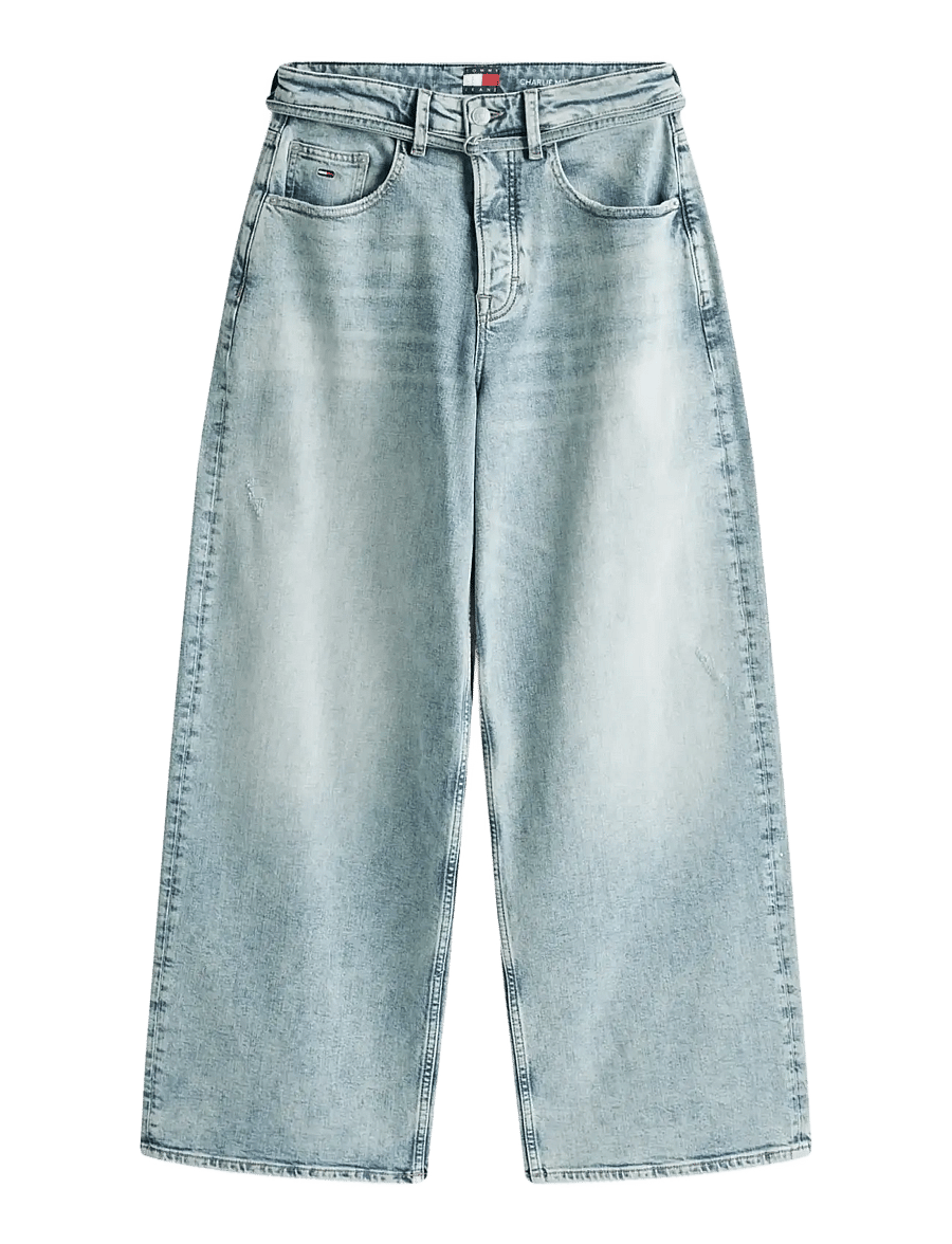 Tommy Jeans - CHARLIE MR LS WD BELT CBF CI6137 - brede jeans - denim mid light blue - 1