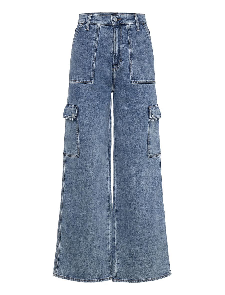 Tommy Jeans - CLAIRE HR WD CARGO AI4136 - laiad teksad - denim mid light blue - 1