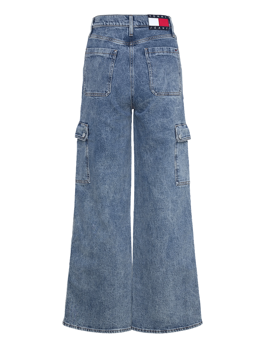 Tommy Jeans - CLAIRE HR WD CARGO AI4136 - laiad teksad - denim mid light blue - 2