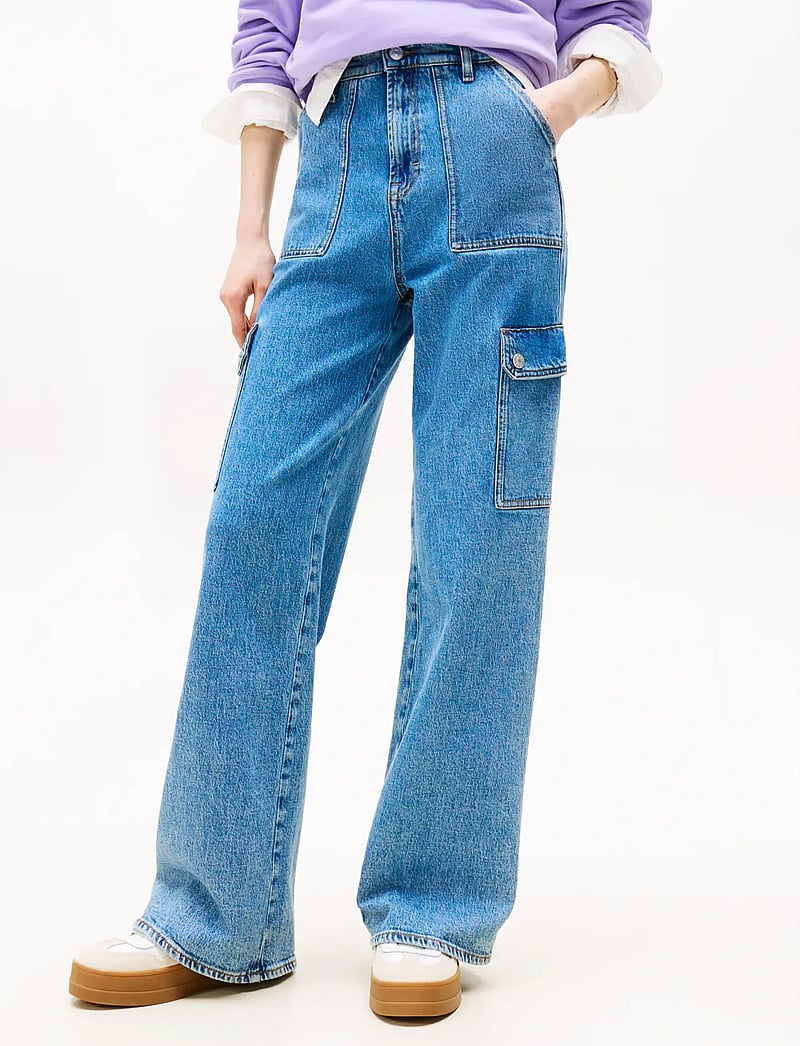 Tommy Jeans - CLAIRE HR WD CARGO AI4136 - vida jeans - denim mid light blue - 0