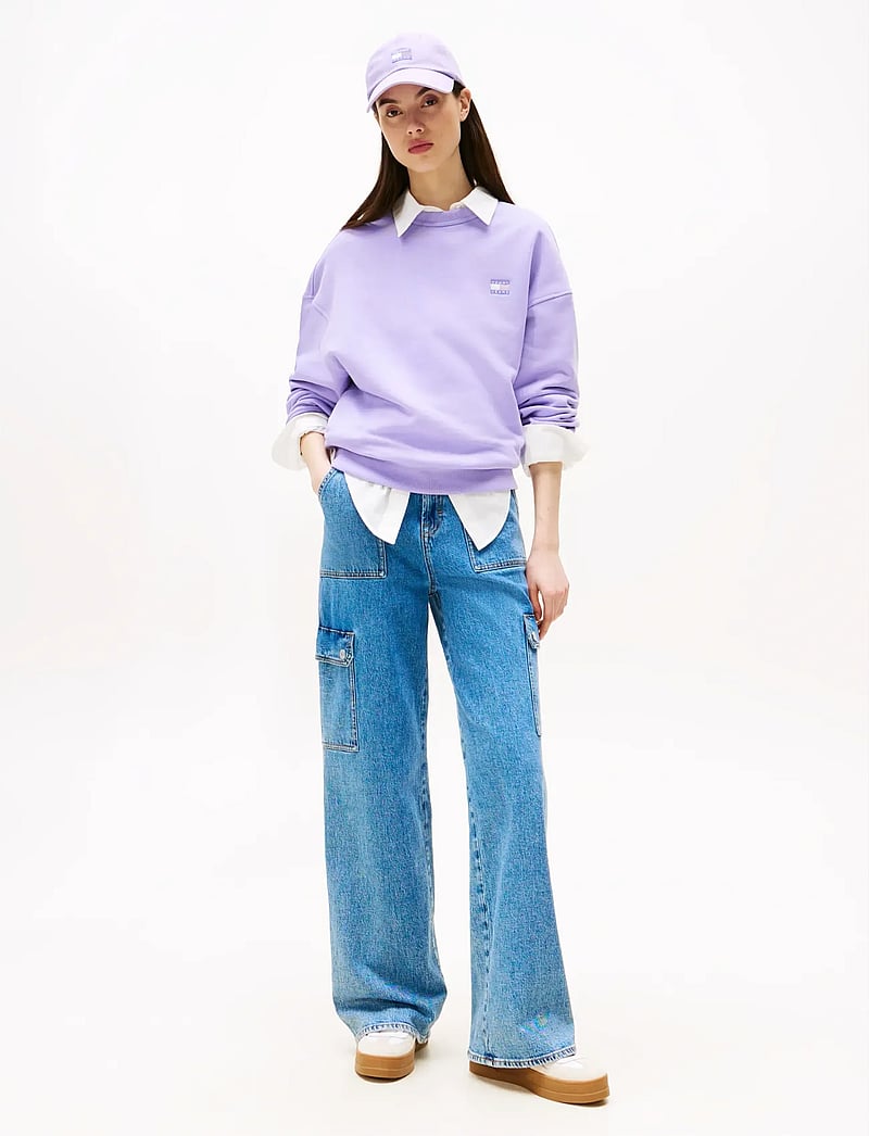 Tommy Jeans - CLAIRE HR WD CARGO AI4136 - vida jeans - denim mid light blue - 4