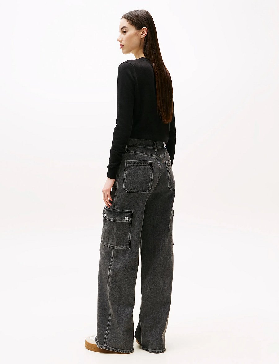 Tommy Jeans - CLAIRE HR WD CARGO CI4171 - cargo-hosen - denim grey - 3