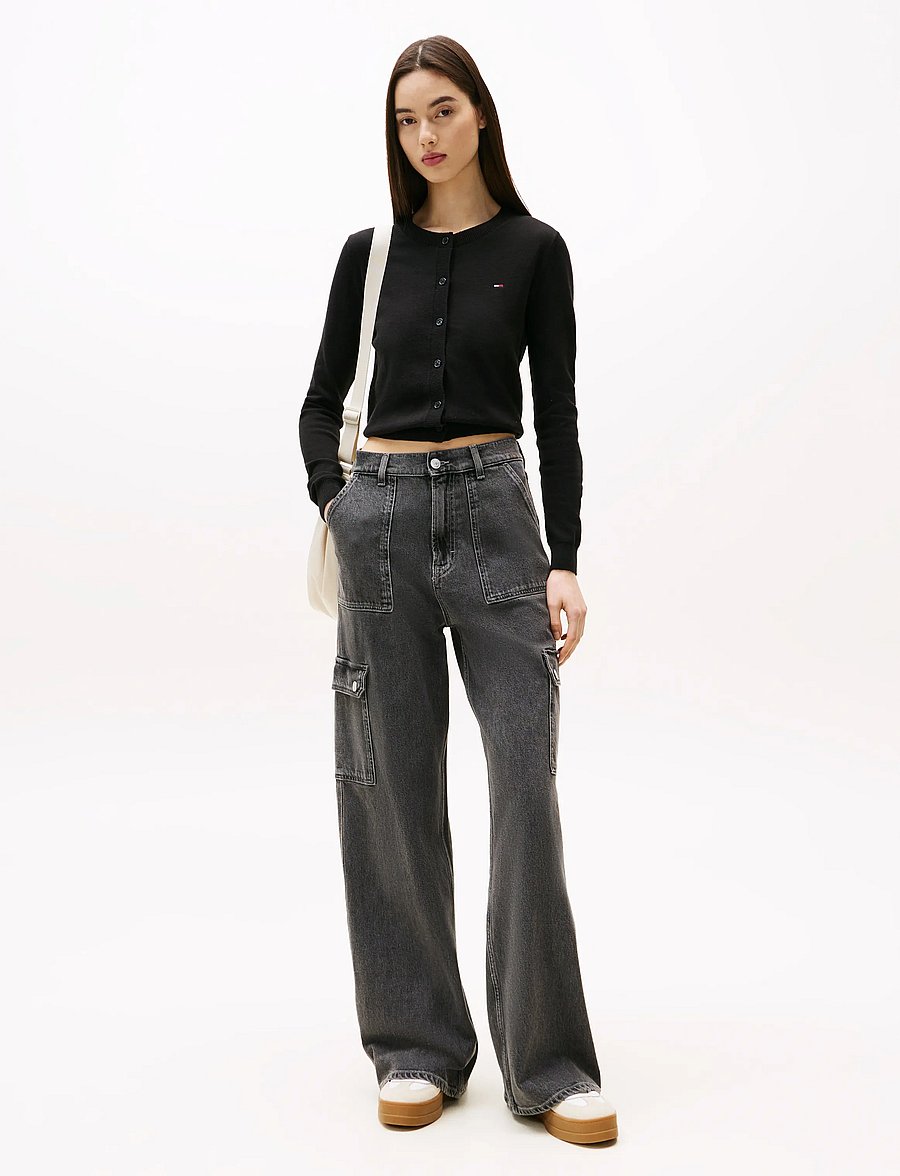 Tommy Jeans - CLAIRE HR WD CARGO CI4171 - cargo-hosen - denim grey - 4