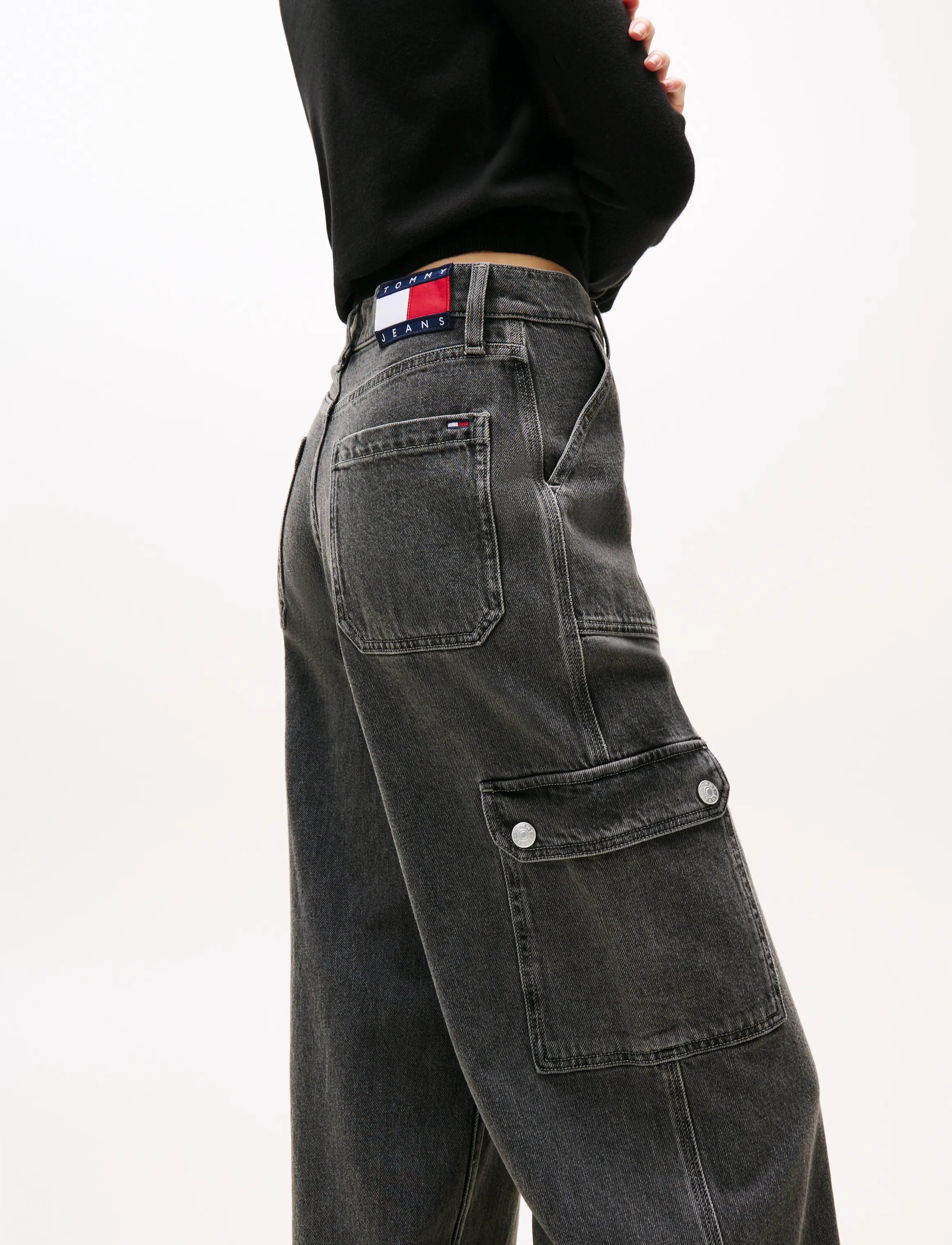 Tommy Jeans - CLAIRE HR WD CARGO CI4171 - cargo-hosen - denim grey - 5