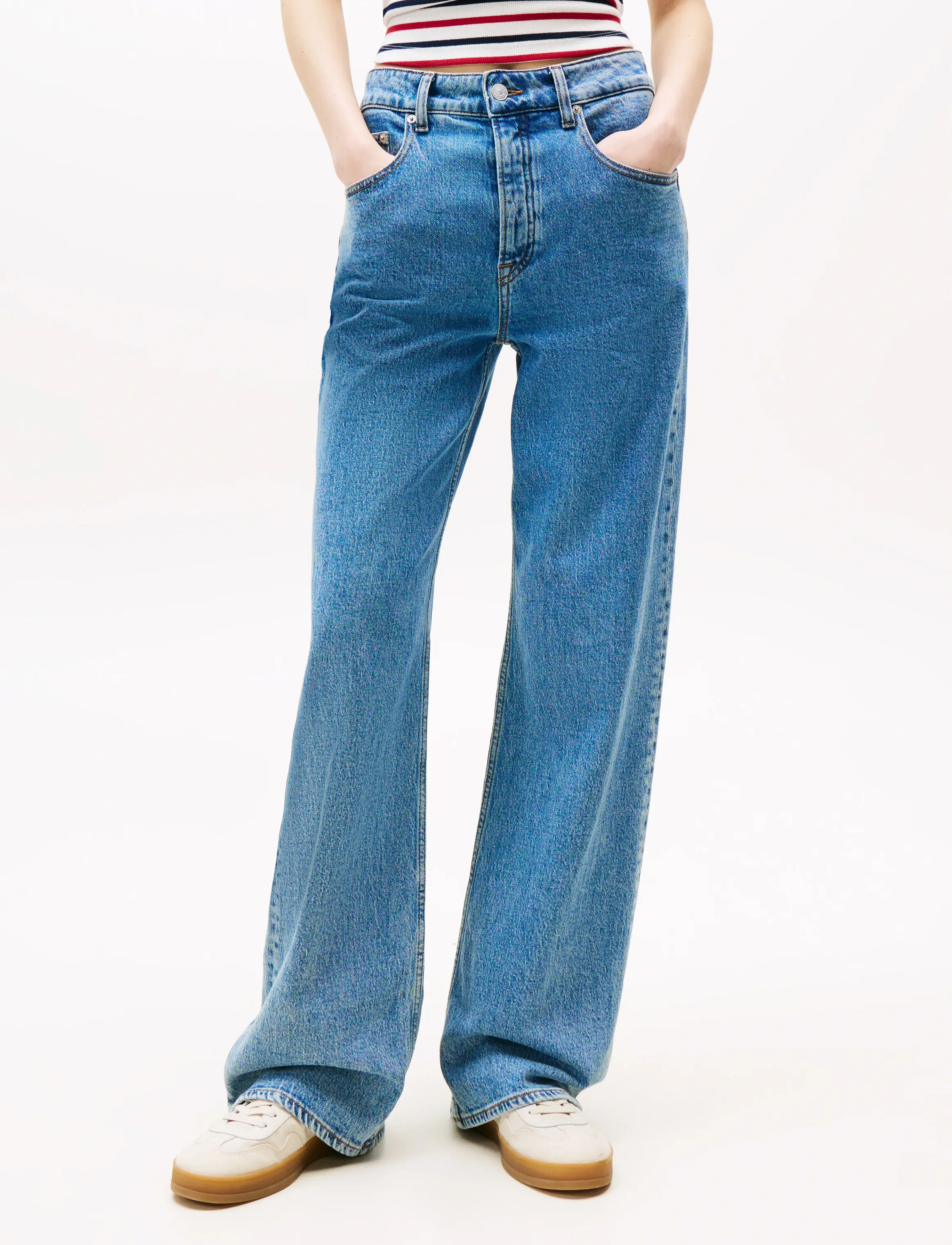 Tommy Jeans MIA MR RLXD STR CBF AI4136 - Transitional Layering - DENIM MID LIGHT BLUE / blue