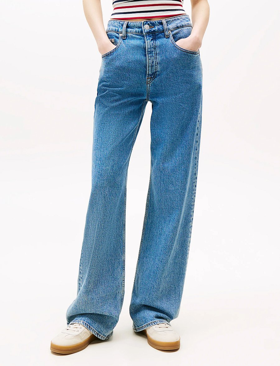 Tommy Jeans - MIA MR RLXD STR CBF AI4136 - regular jeans - denim mid light blue - 0