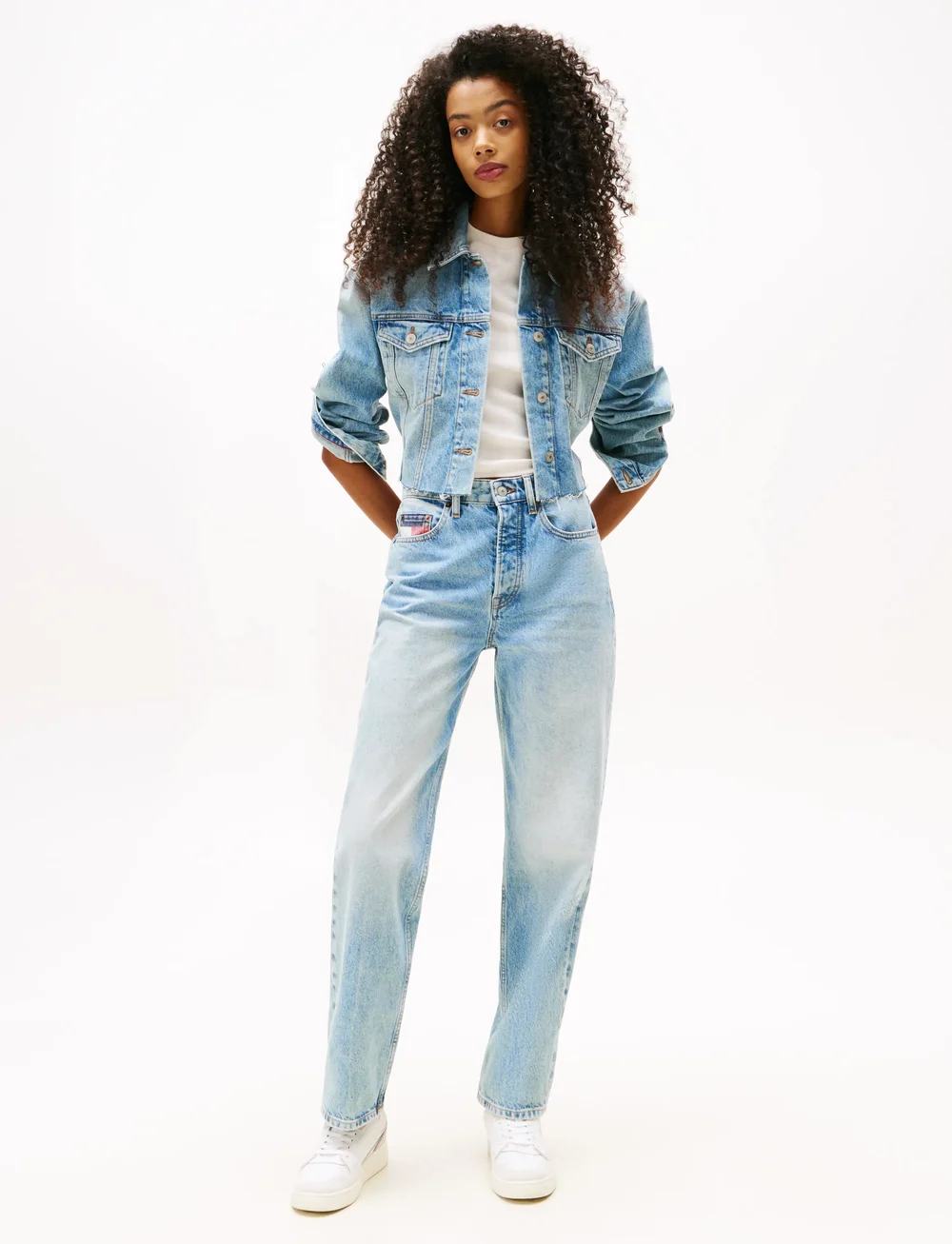 Tommy Jeans - LAYLA HR SLIM STR CBF RWB CI6033 - skinny jeans - denim mid light blue - 0