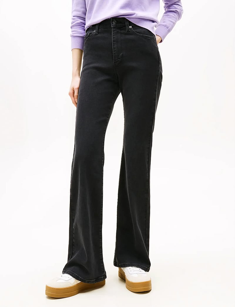 Tommy Jeans - SYLVIA HGH FLR TAB CI4282 - schlaghosen - denim washed black black - 0