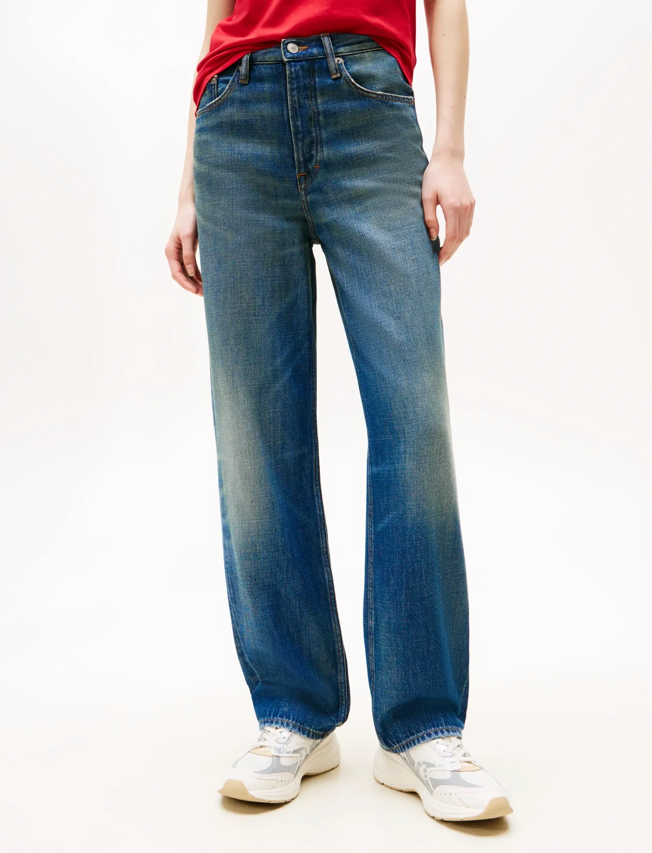 Tommy Jeans - LAYLA HR SLIM STR CBF CI2037 - Įprasto kirpimo džinsai - denim medium - 0