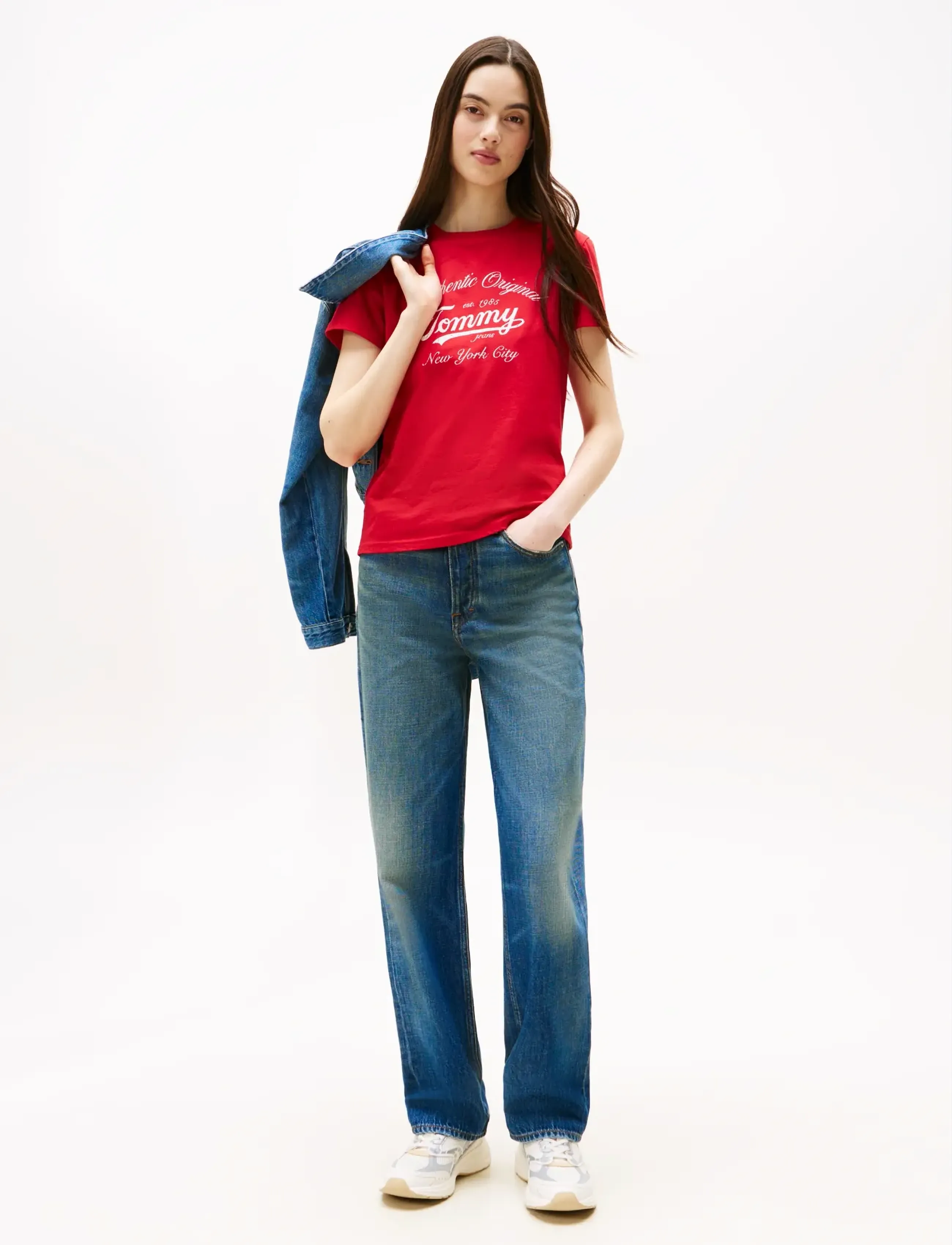 Tommy Jeans - LAYLA HR SLIM STR CBF CI2037 - Įprasto kirpimo džinsai - denim medium - 4