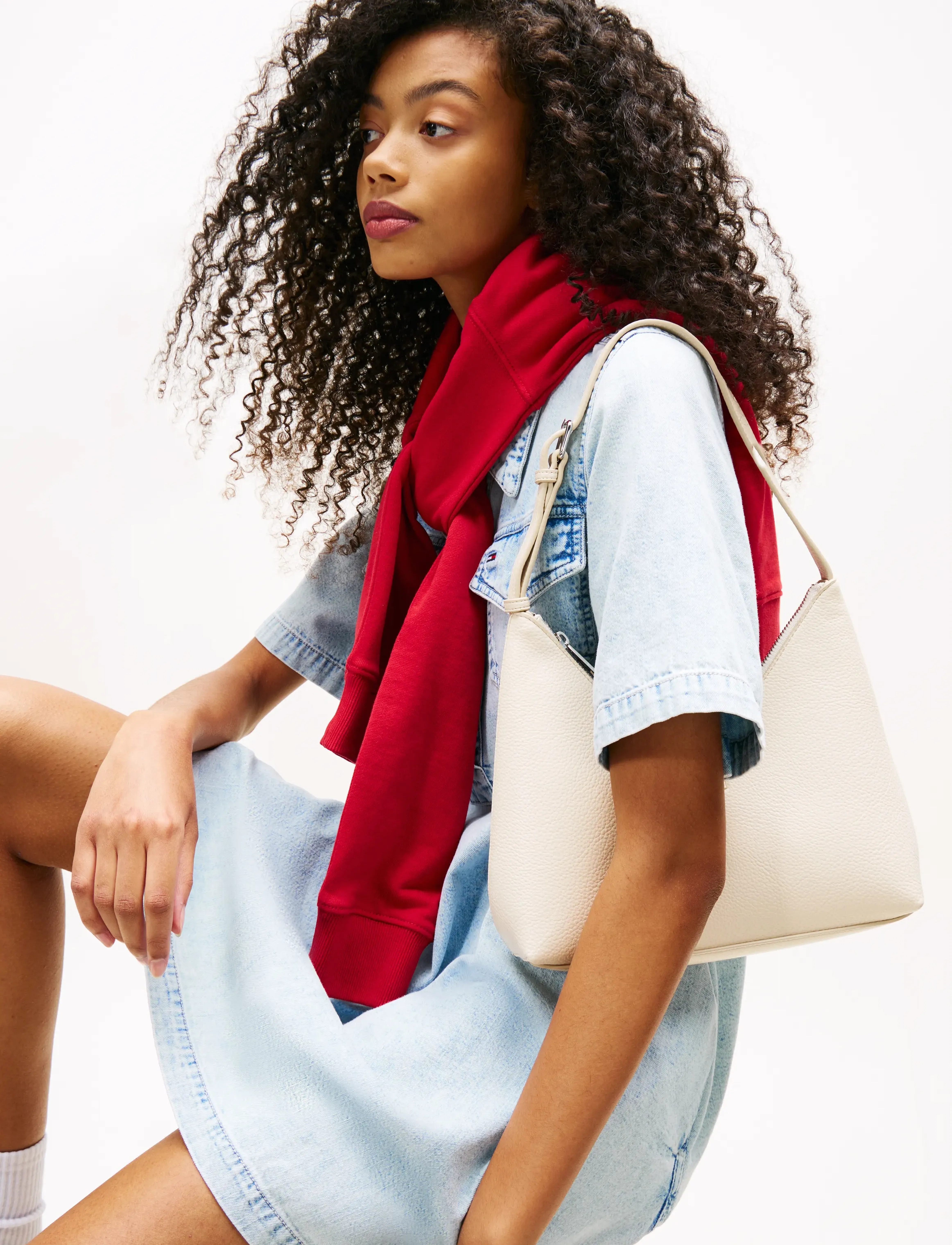Tommy Jeans - A-LINE DENIM DRESS EXT - jeanskleider - denim light - 3