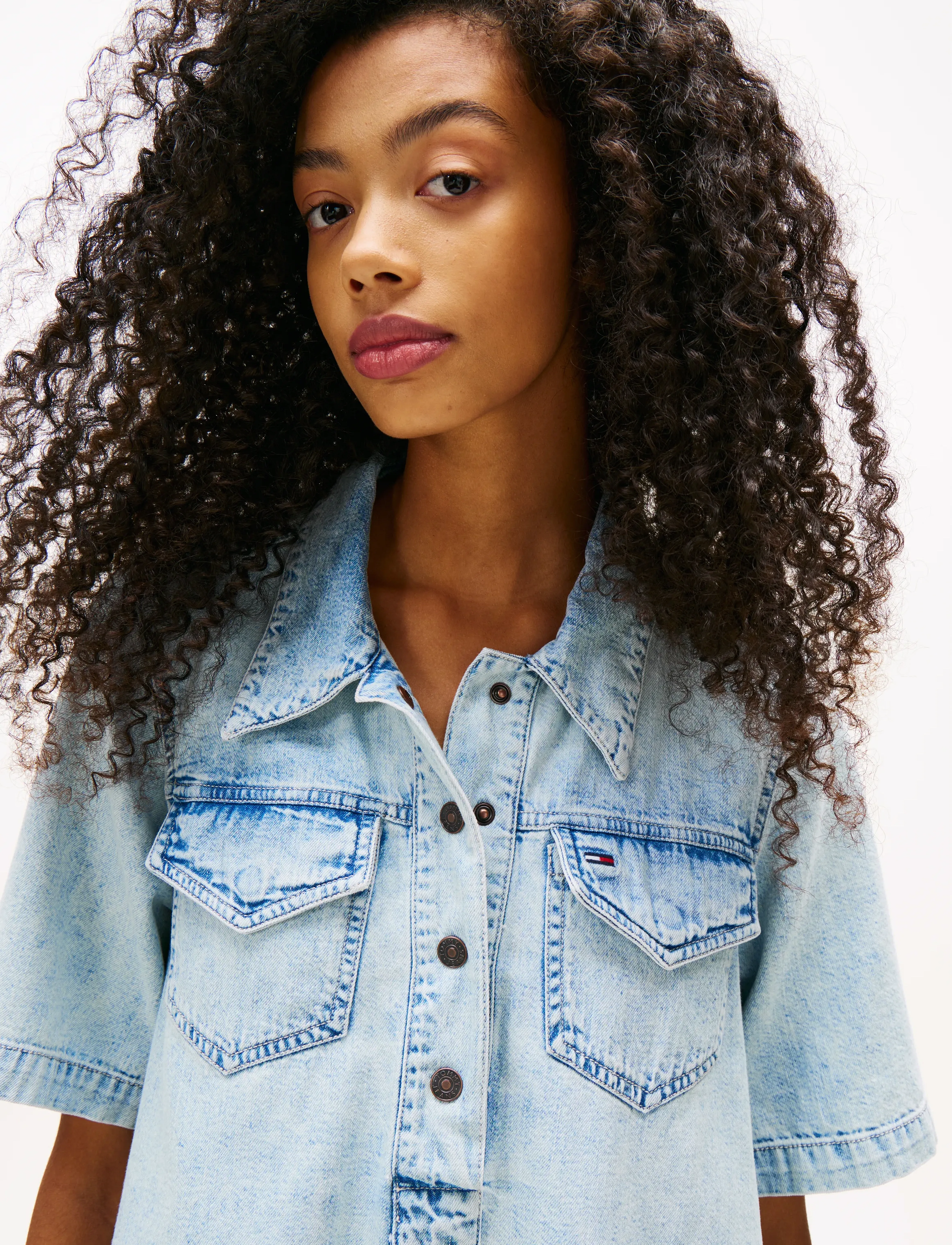 Tommy Jeans - A-LINE DENIM DRESS EXT - jeanskleider - denim light - 5