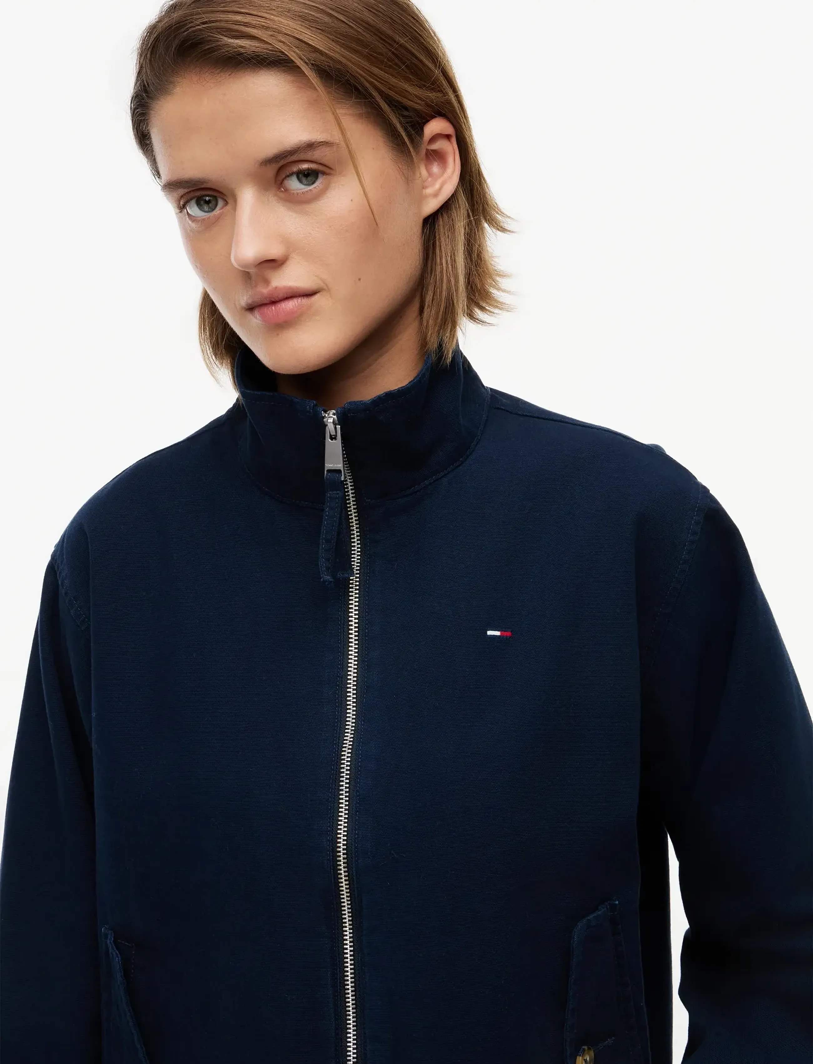 Tommy Jeans - TJW REG ZIP COTTON JACKET EXT - pavasarinės striukės - dark night navy - 3