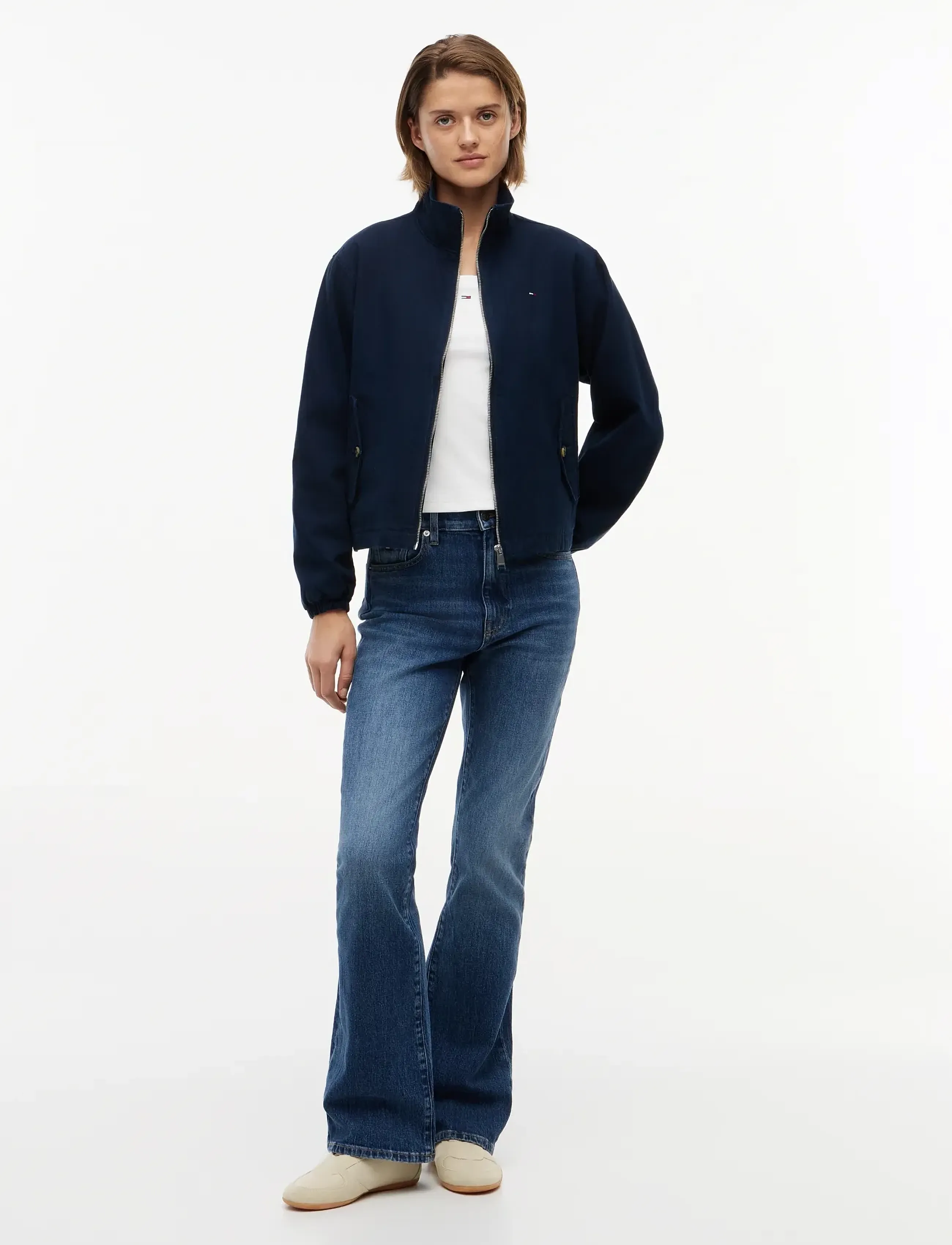 Tommy Jeans - TJW REG ZIP COTTON JACKET EXT - pavasarinės striukės - dark night navy - 4