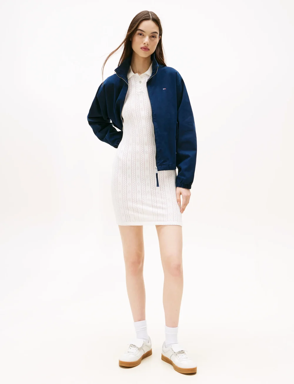 Tommy Jeans - TJW REG ZIP COTTON JACKET EXT - efterårsjakker - dark night navy - 2