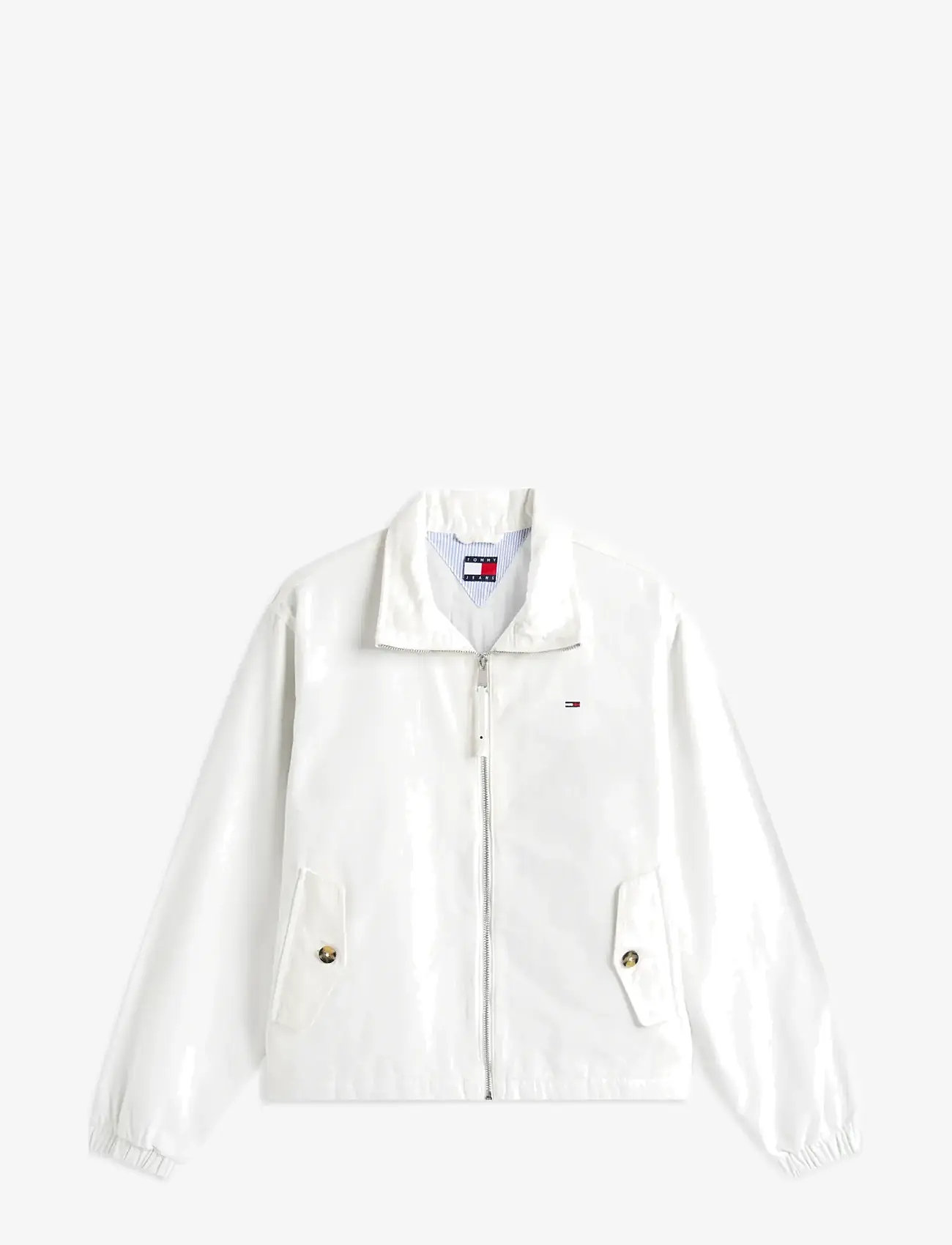 Tommy Jeans - TJW REG ZIP COTTON JACKET EXT - léttir jakkar - ecru - 1