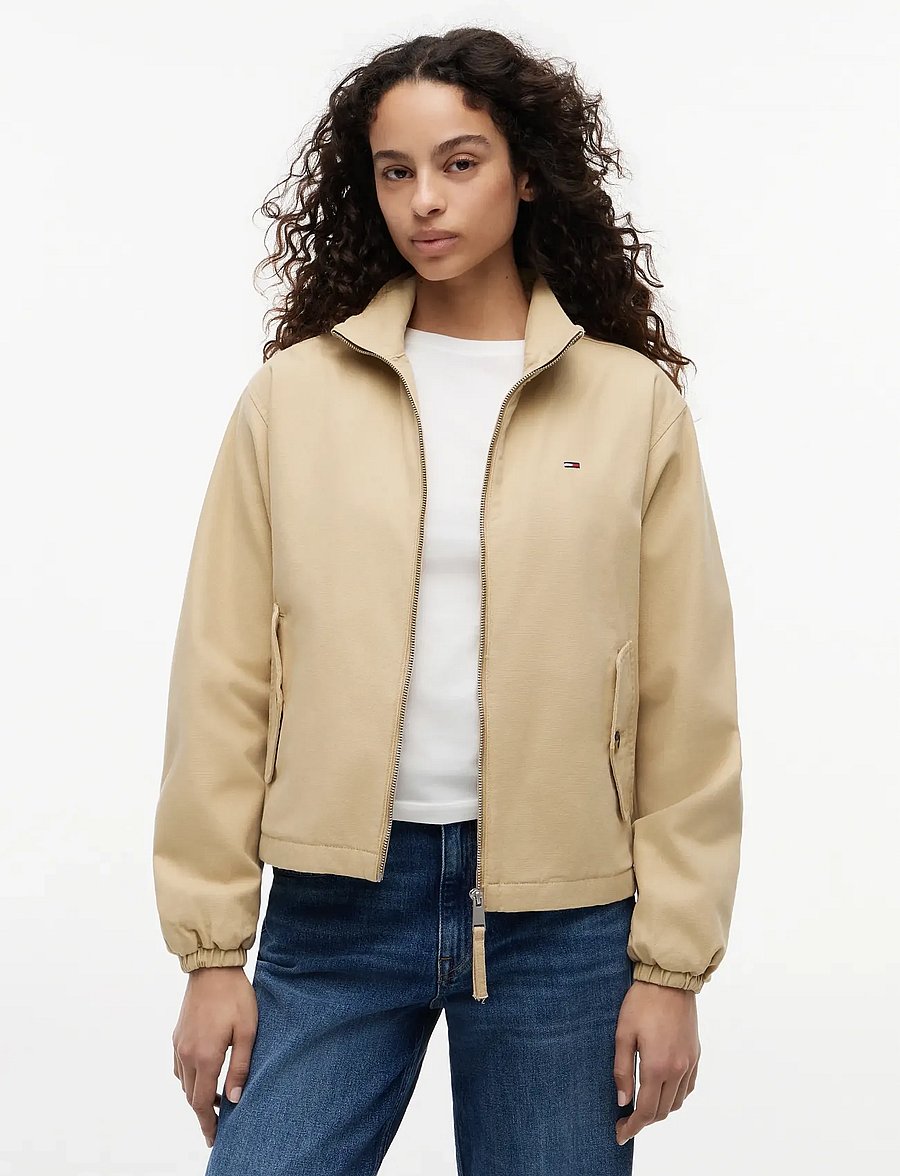 Tommy Jeans - TJW REG ZIP COTTON JACKET EXT - leichte jacken - gentle gold - 0