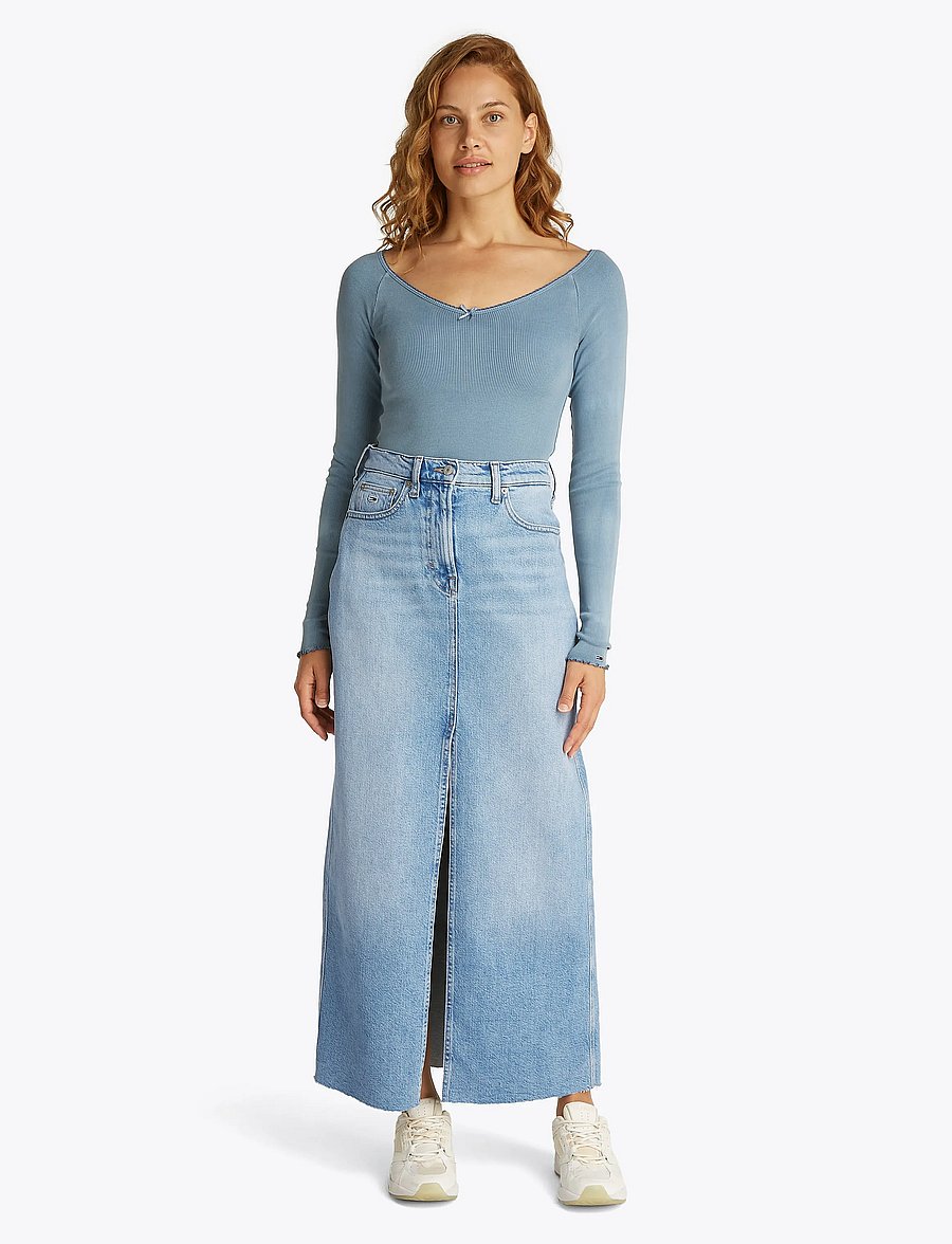 Tommy Jeans - CLAIRE MAXI SKIRT BI0112 - denim light - 4