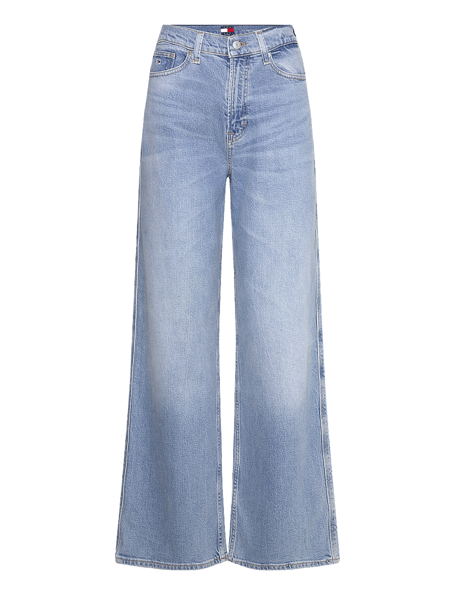 Tommy Jeans - CLAIRE HR WD BI0112 CO - hosen mit weitem bein - denim light - 1