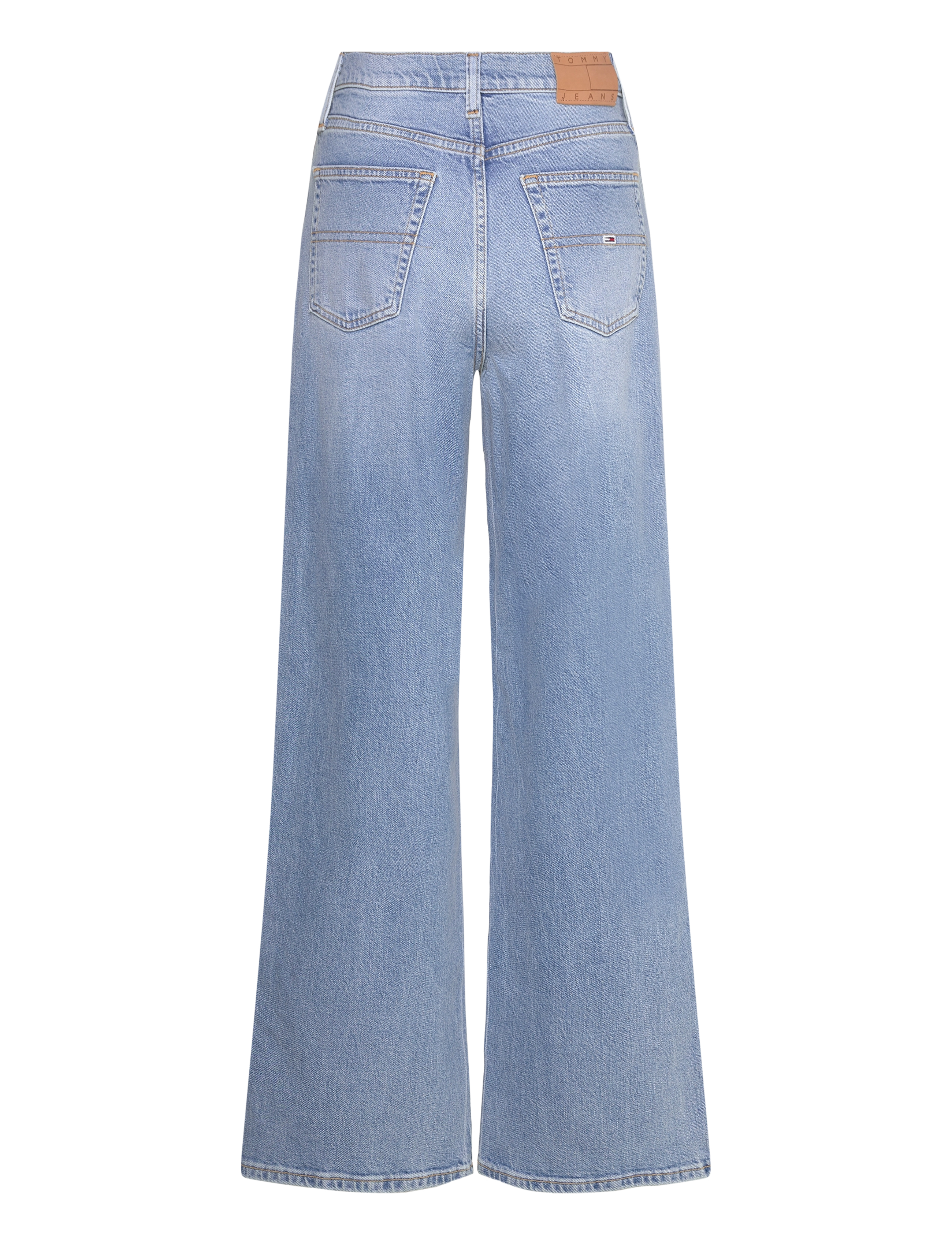 Tommy Jeans - CLAIRE HR WD BI0112 CO - hosen mit weitem bein - denim light - 2