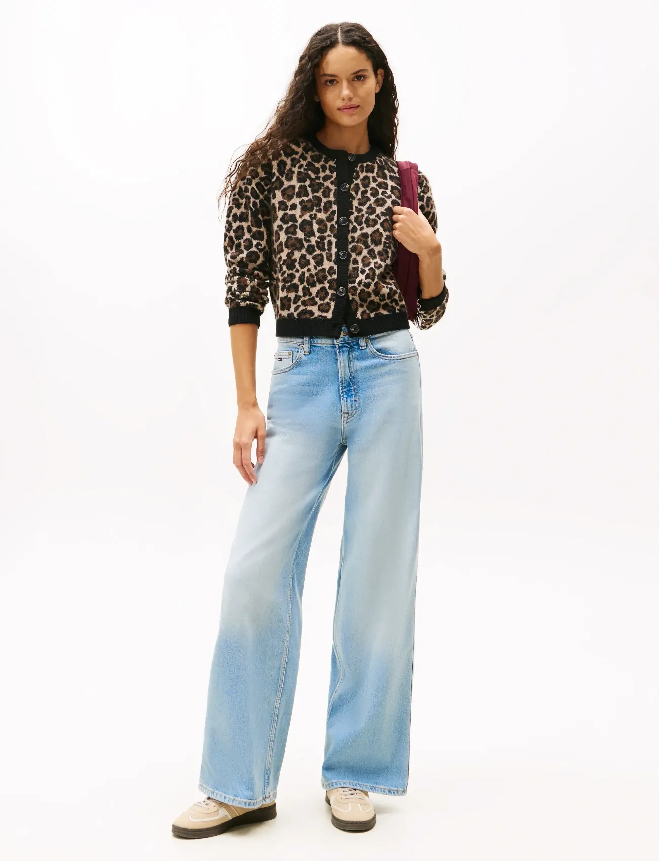 Tommy Jeans CLAIRE HR WD BI0112 CO - Transitional Layering - DENIM LIGHT / blue