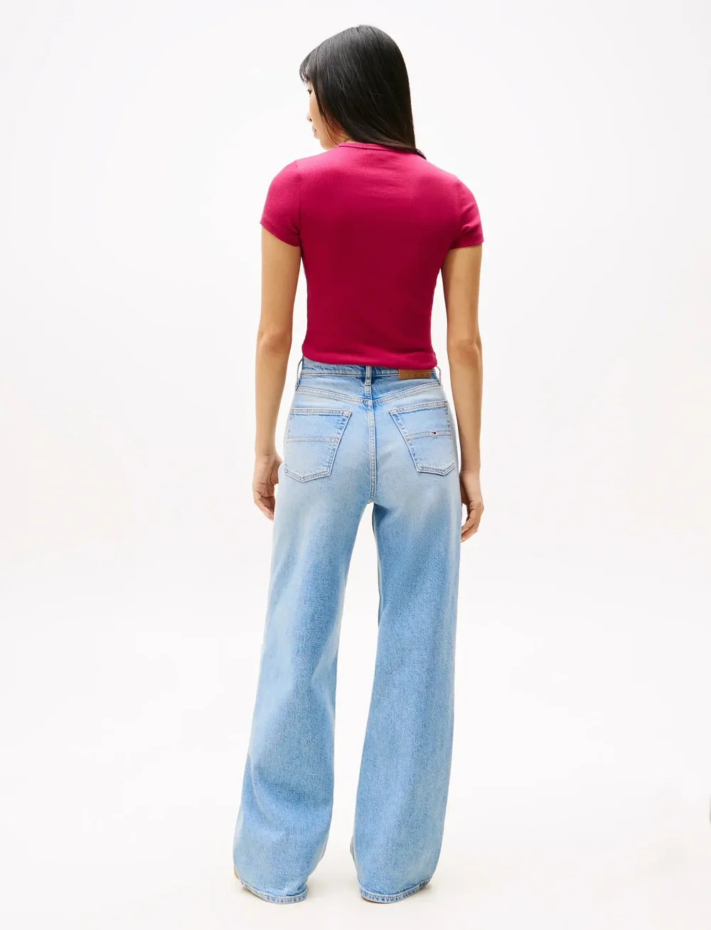 Tommy Jeans - CLAIRE HR WD BI0112 CO - hosen mit weitem bein - denim light - 3