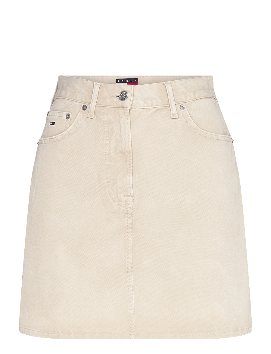 Tommy Jeans - TJW GMD COTTON MOM SKIRT - teksaseelikud - newsprint - 1