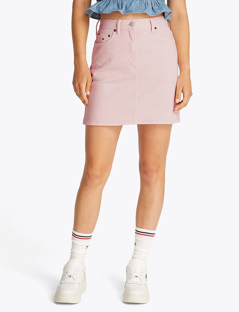 Tommy Jeans - TJW GMD COTTON MOM SKIRT - jeansröcke - precious pink - 0