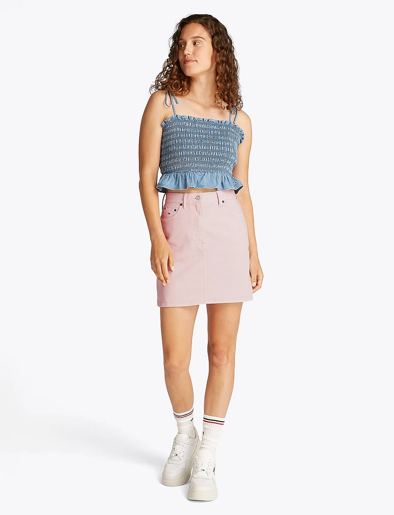 Tommy Jeans - TJW GMD COTTON MOM SKIRT - jeansröcke - precious pink - 4