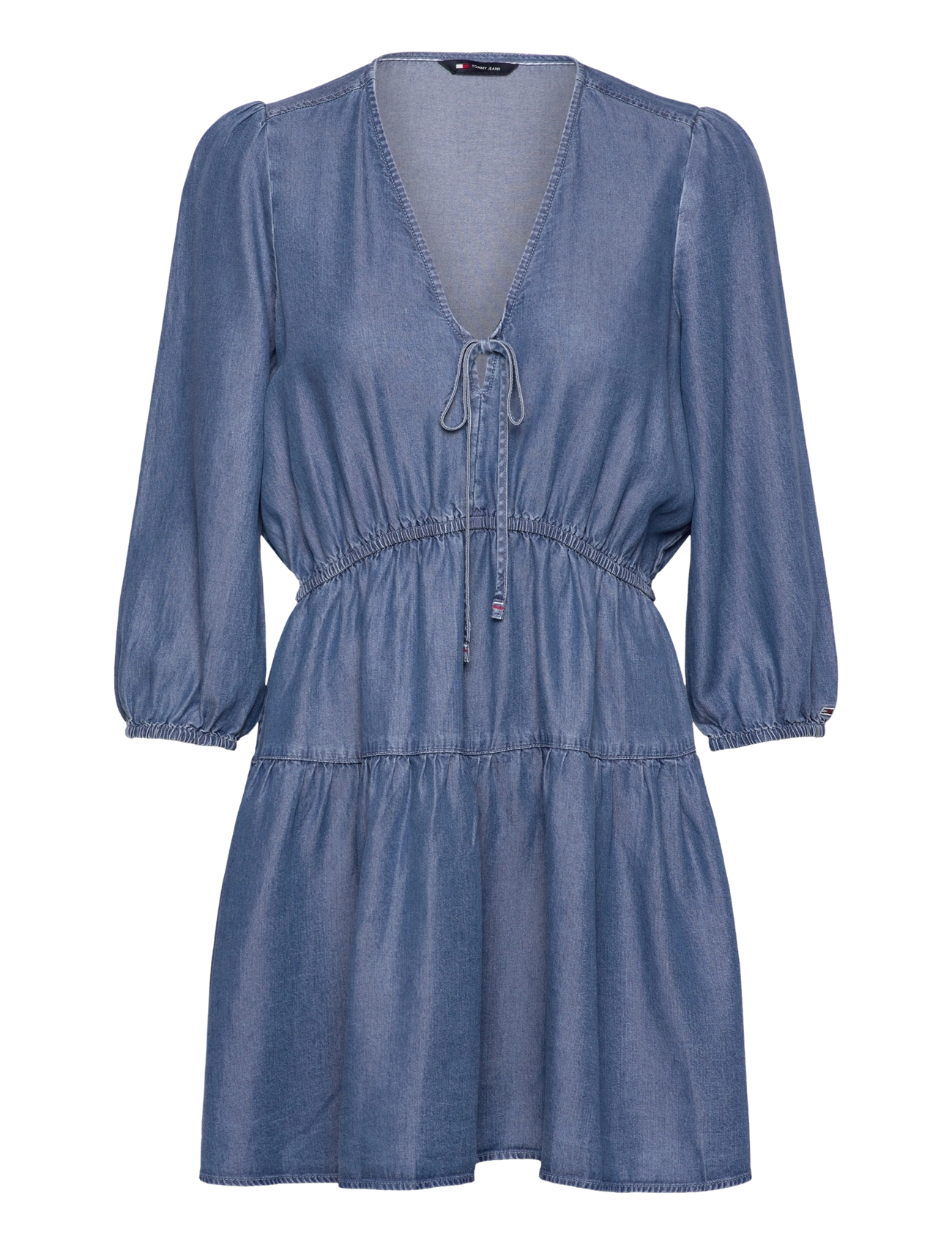 Tommy Jeans - TJW CHAMBRAY MINI DRESS EXT - kurze kleider - denim medium - 1