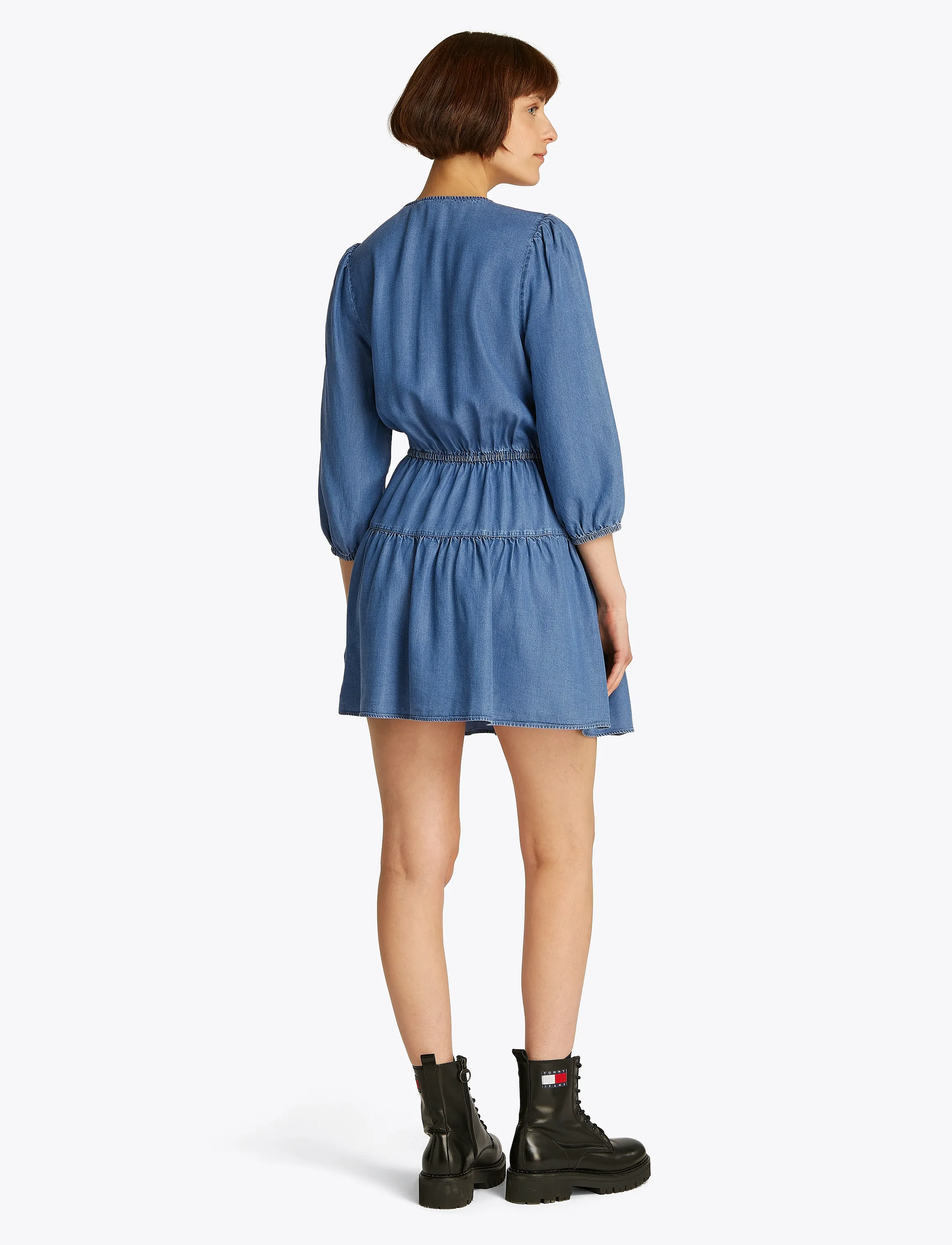 Tommy Jeans - TJW CHAMBRAY MINI DRESS EXT - kurze kleider - denim medium - 3