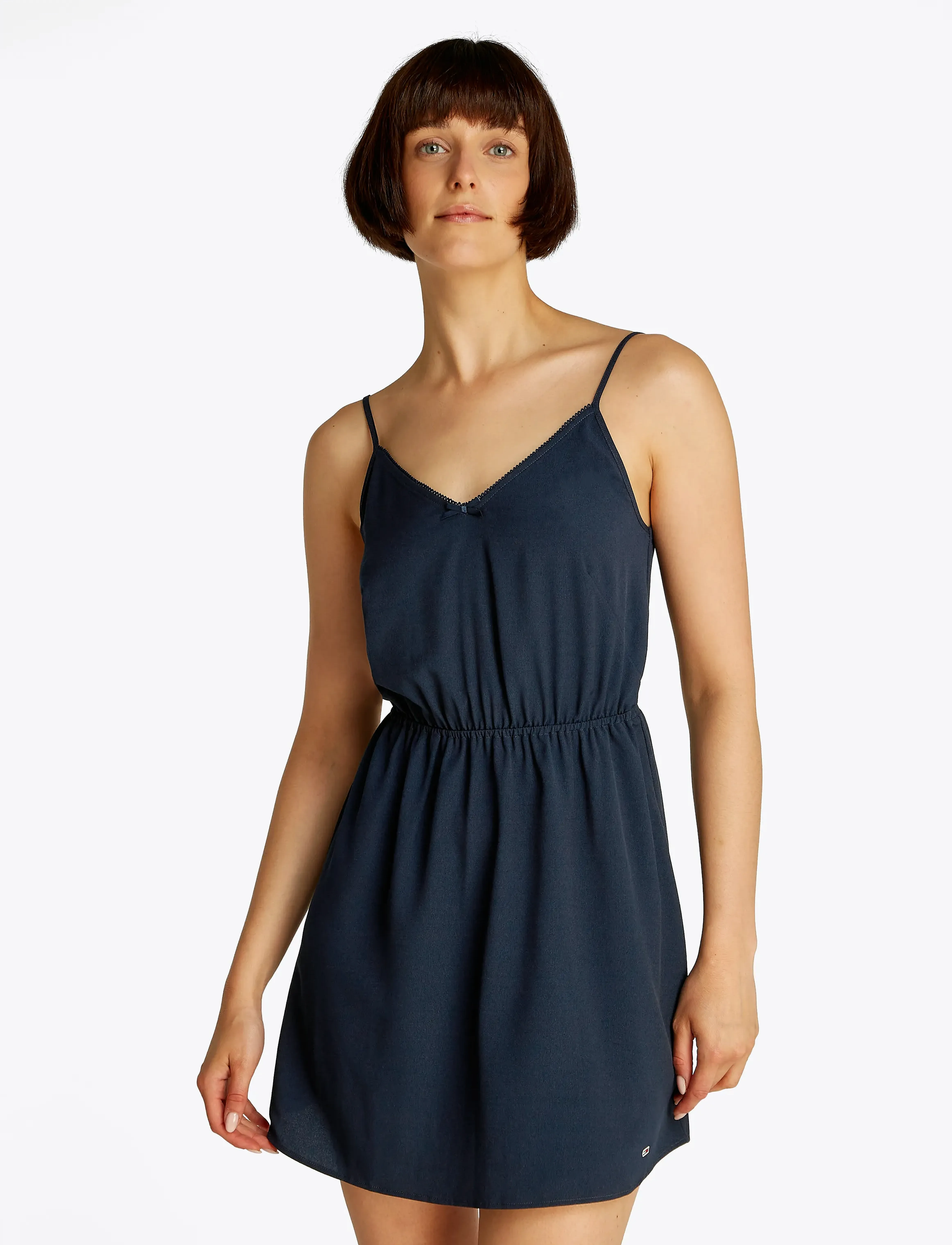 Tommy Jeans Tjw Essential Strap Dress Ext, XS, Dresses, Marineblau - Short Dress, Frauen