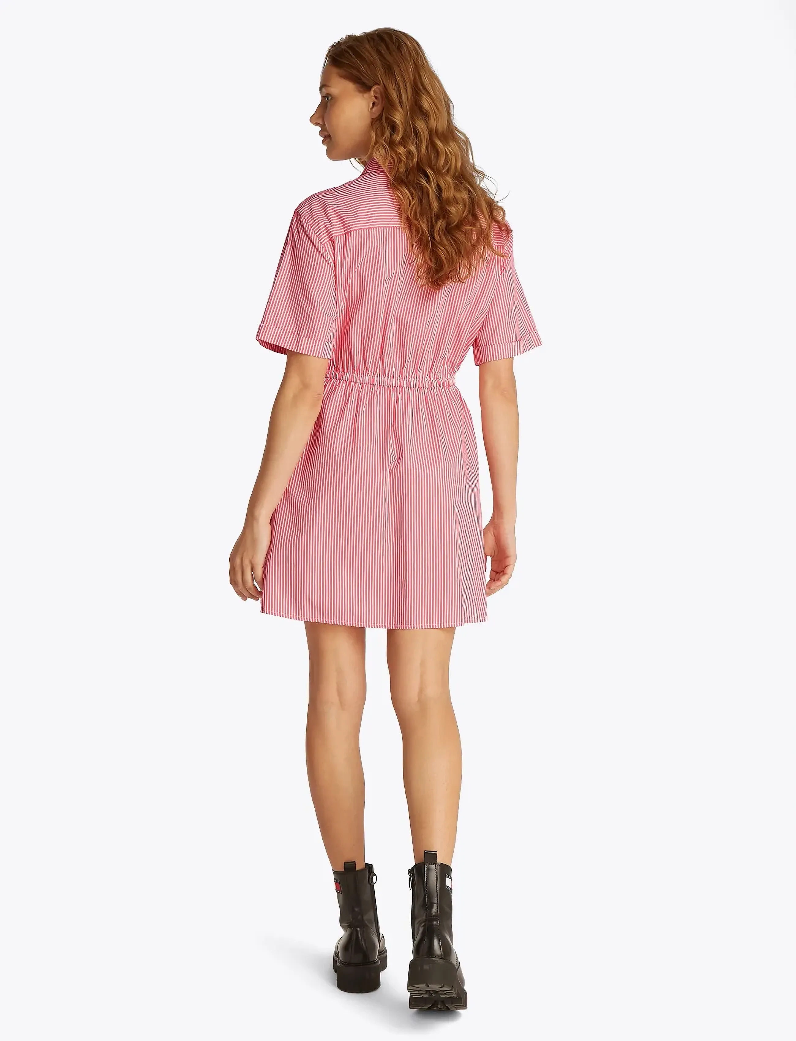 Tommy Jeans - TJW MINI STRIPE SHIRT DRESS - sumarkjólar - amour / stripe - 3