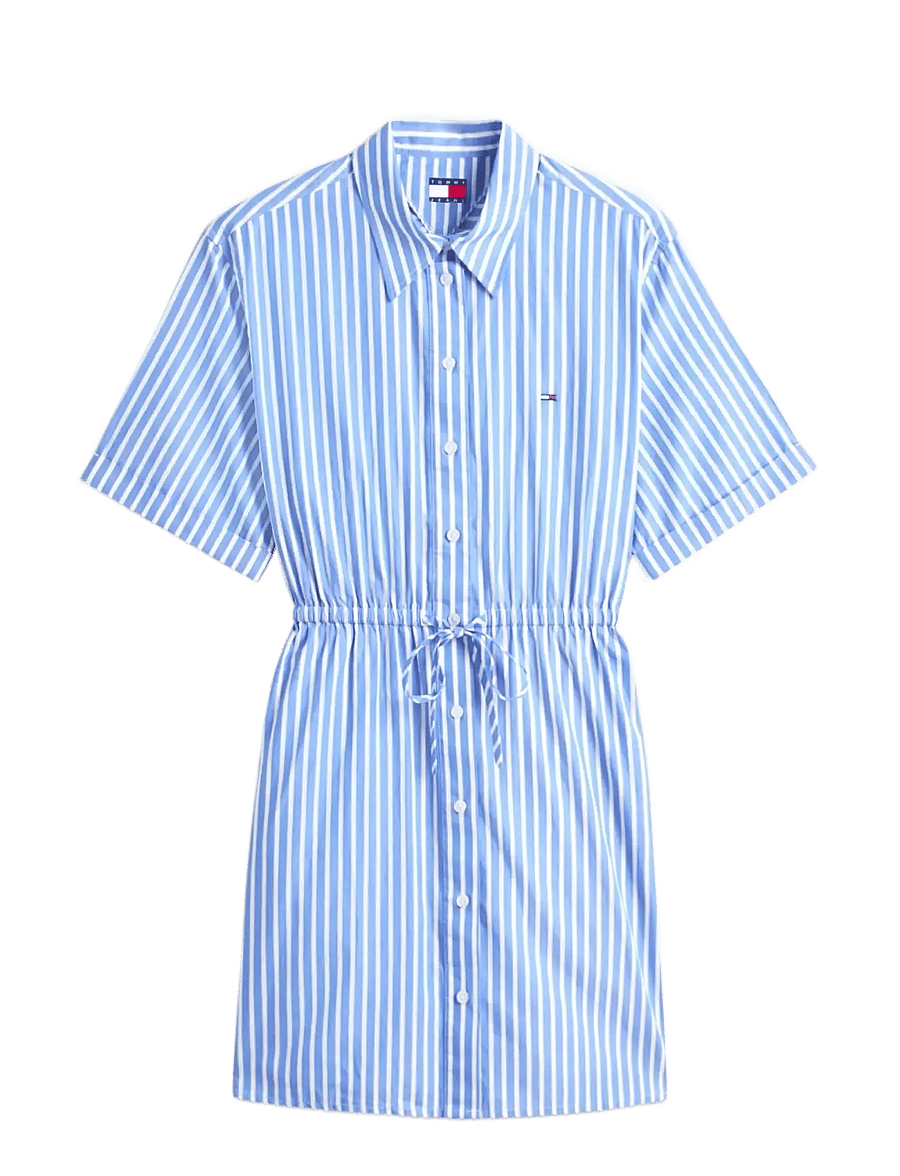 Tommy Jeans - TJW MINI STRIPE SHIRT DRESS - suvekleidid - empire blue stripe - 1