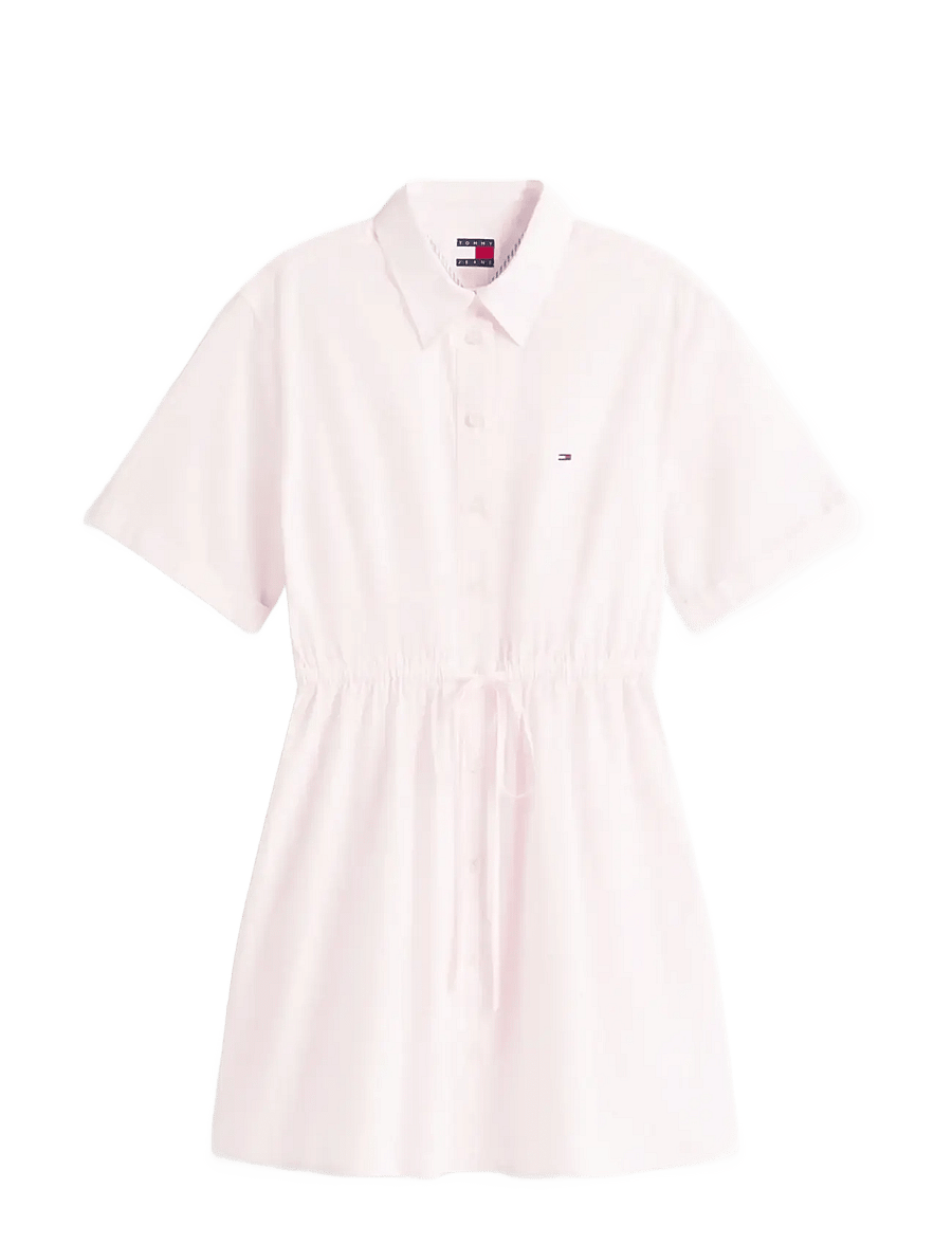 Tommy Jeans - TJW MINI STRIPE SHIRT DRESS - sommarklänningar - pearly pink stripe - 1